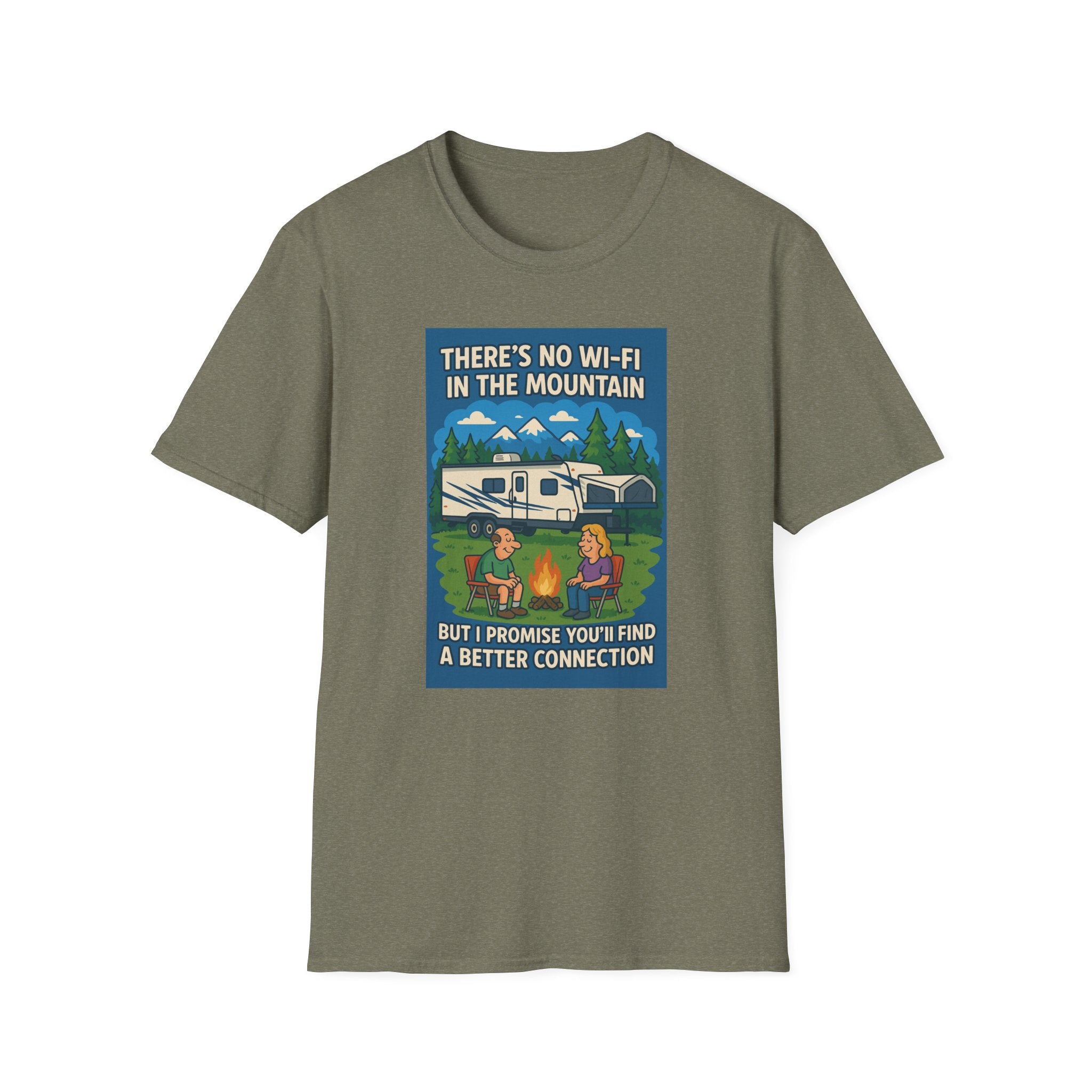 Camping Connection Unisex Softstyle T-Shirt - Fun Outdoor Adventure Tee