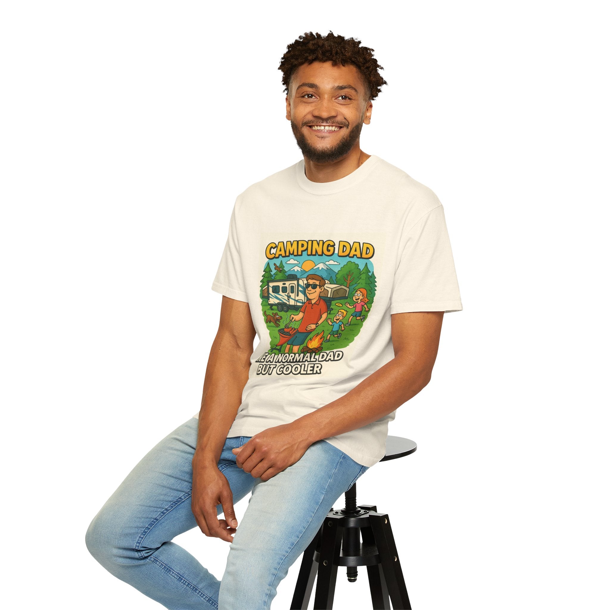 Camping Dad Unisex Garment-Dyed T-Shirt - Perfect for Family Outdoor Adventures