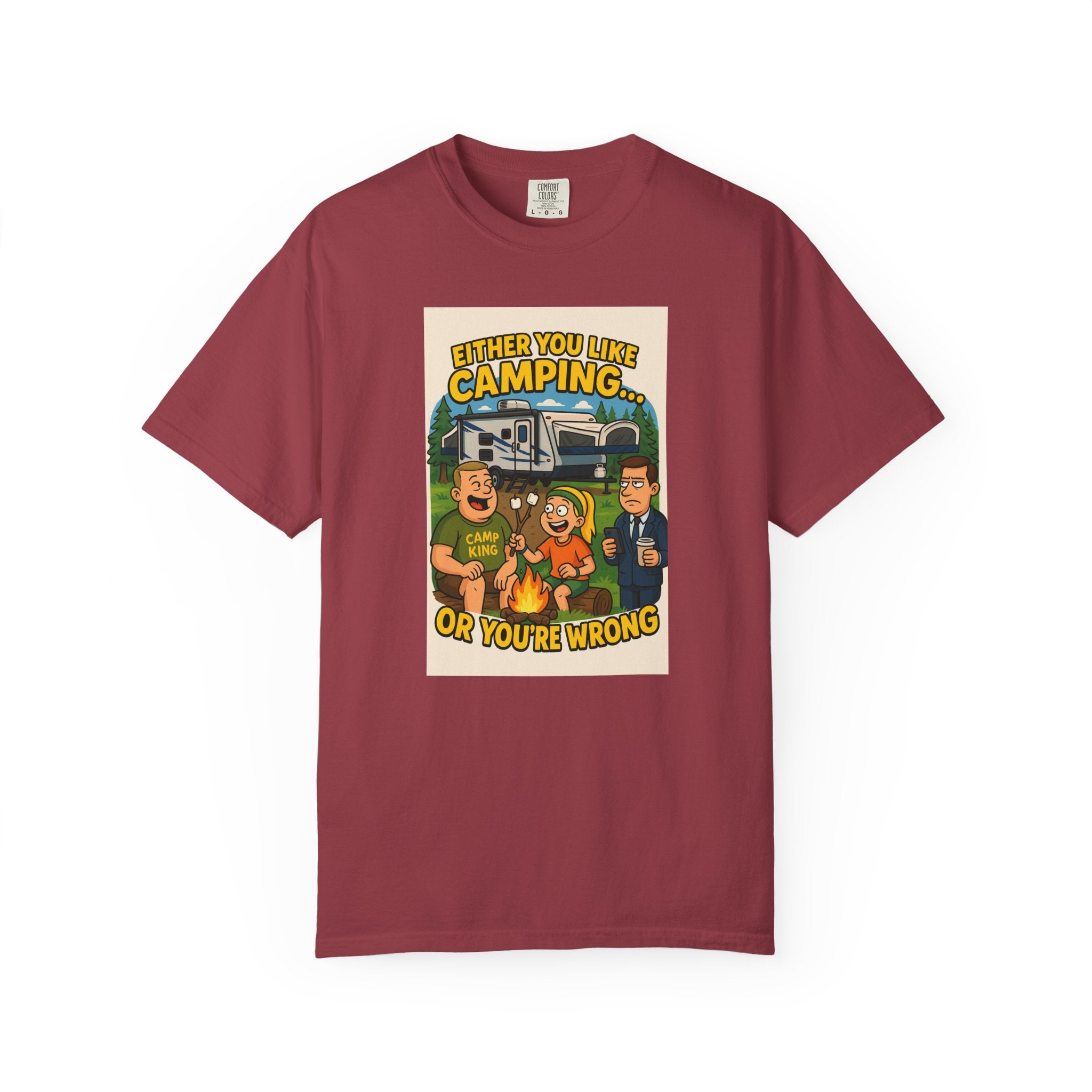 Camping Humor Unisex Garment-Dyed T-shirt – Perfect for Outdoors Enthusiasts