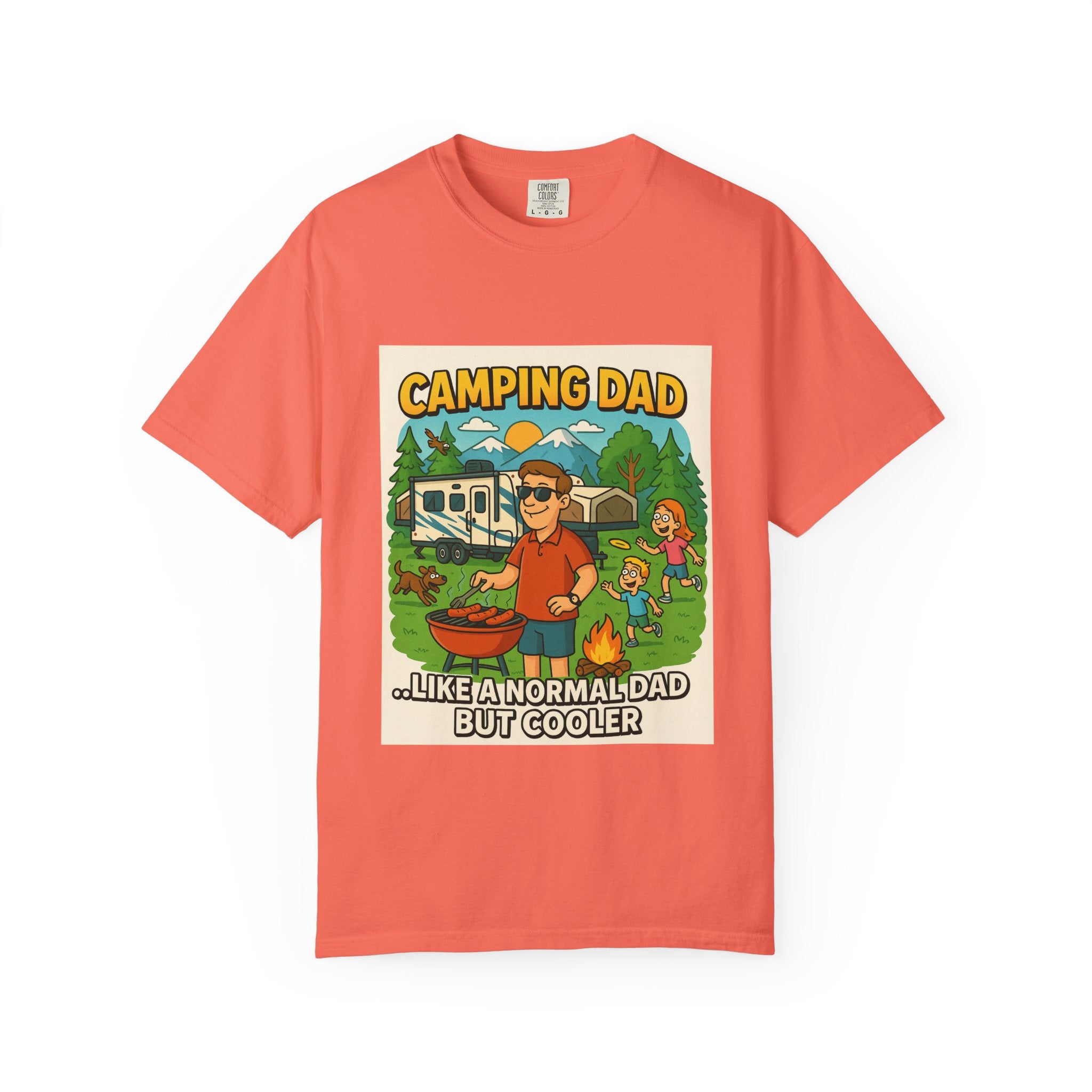 Camping Dad Unisex Garment-Dyed T-Shirt - Perfect for Family Outdoor Adventures