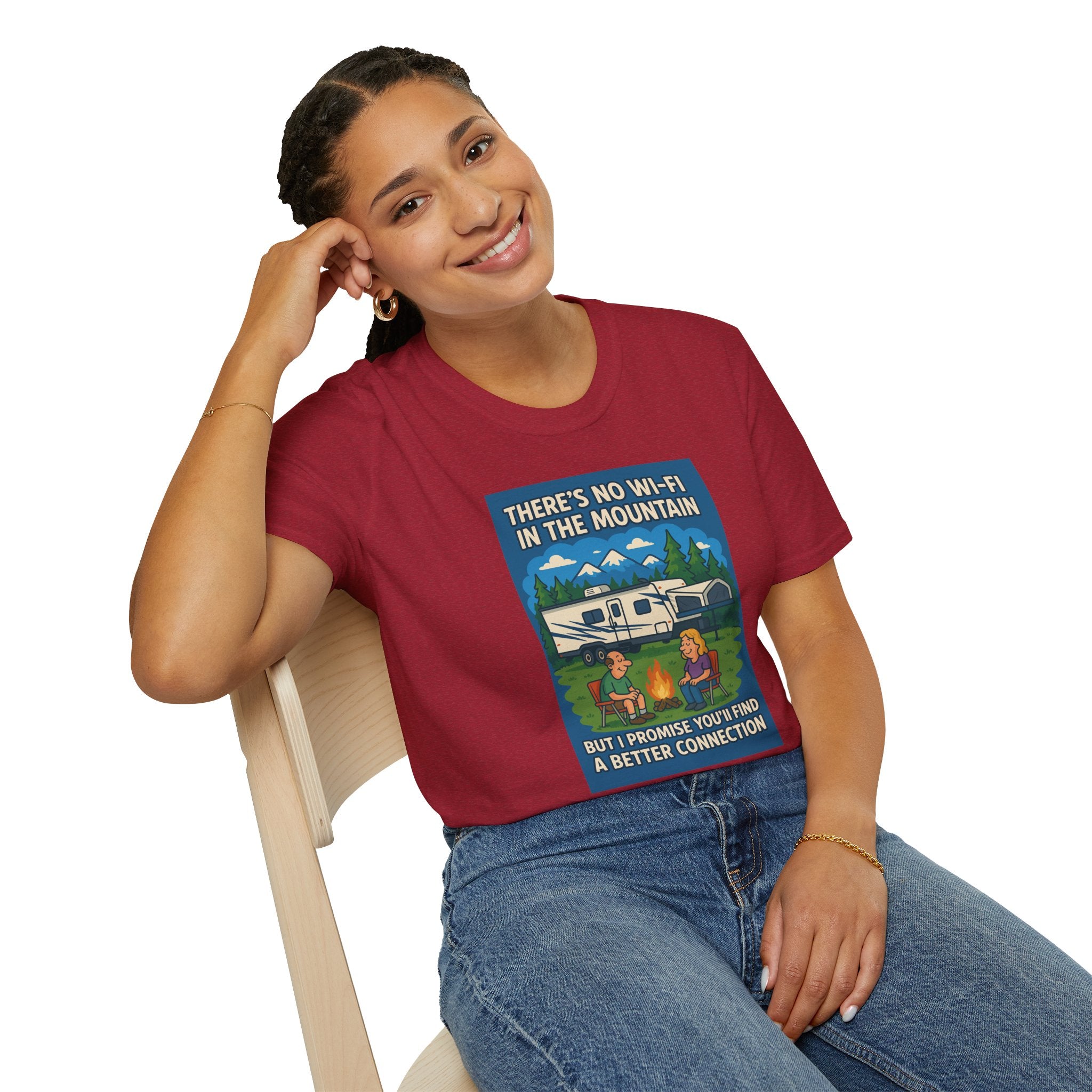 Camping Connection Unisex Softstyle T-Shirt - Fun Outdoor Adventure Tee