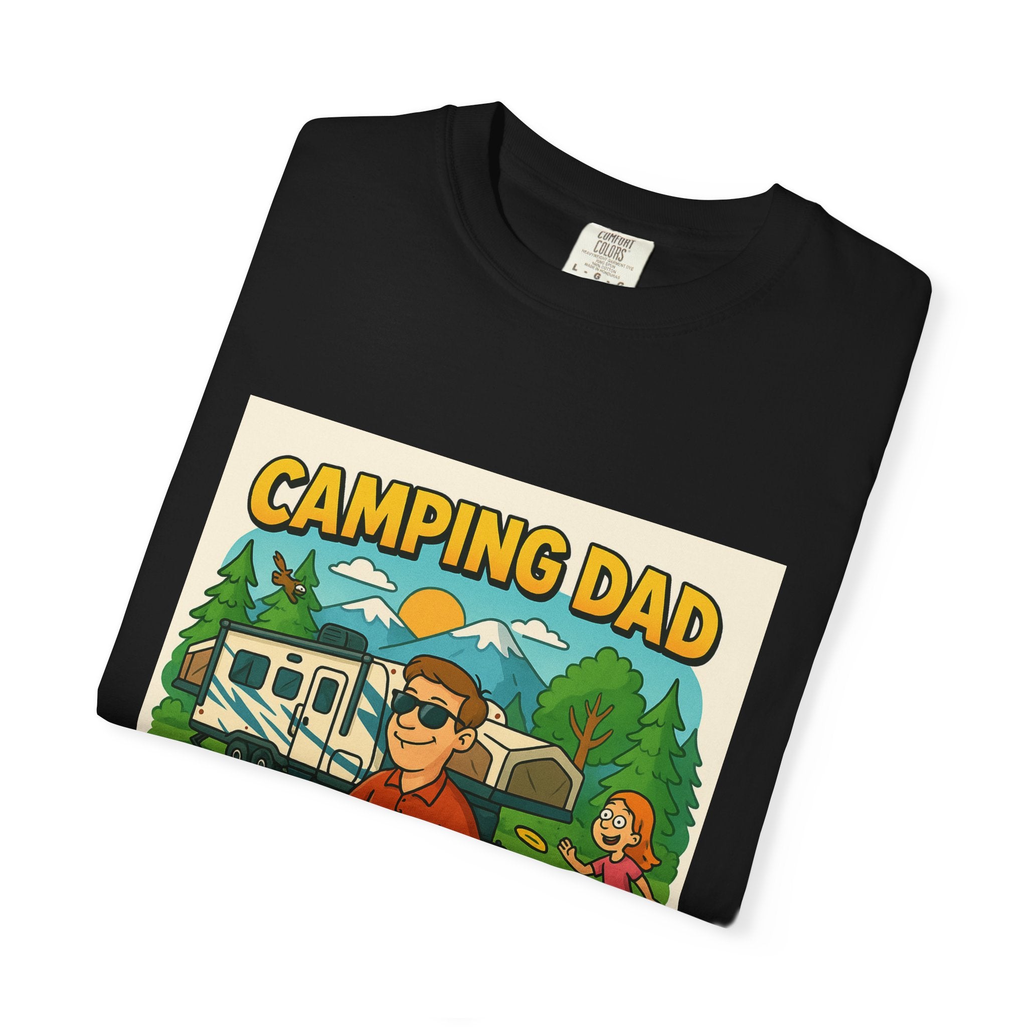 Camping Dad Unisex Garment-Dyed T-Shirt - Perfect for Family Outdoor Adventures