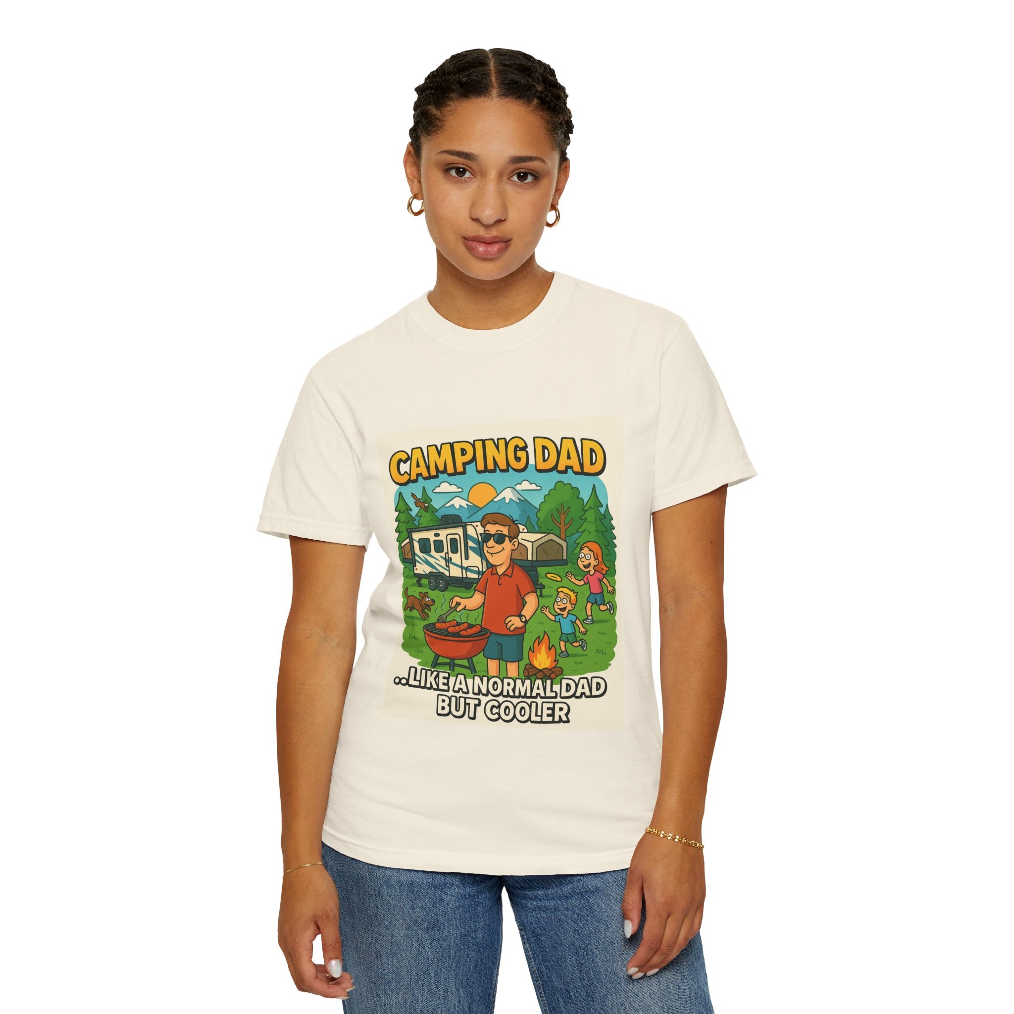 Camping Dad Unisex Garment-Dyed T-Shirt - Perfect for Family Outdoor Adventures