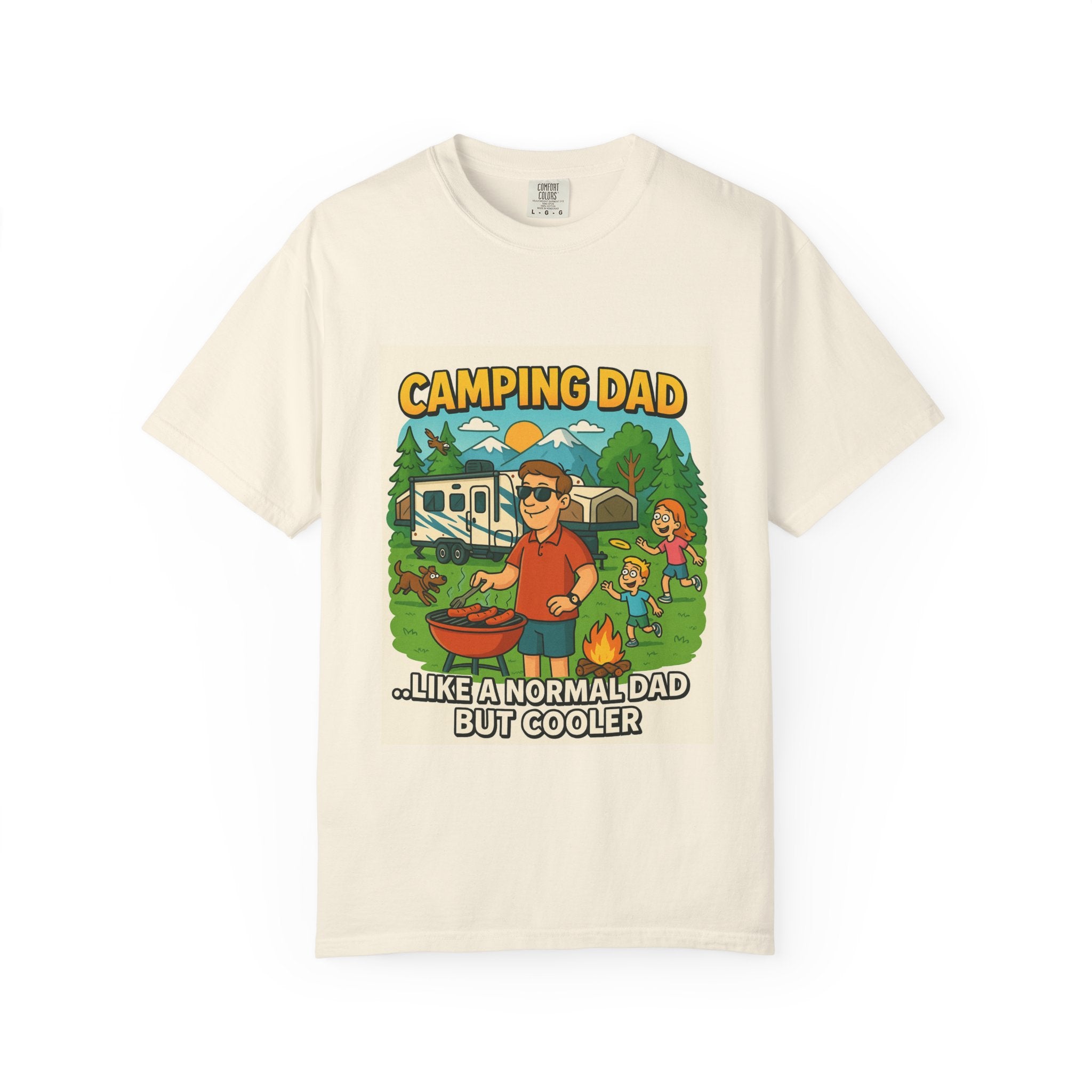 Camping Dad Unisex Garment-Dyed T-Shirt - Perfect for Family Outdoor Adventures