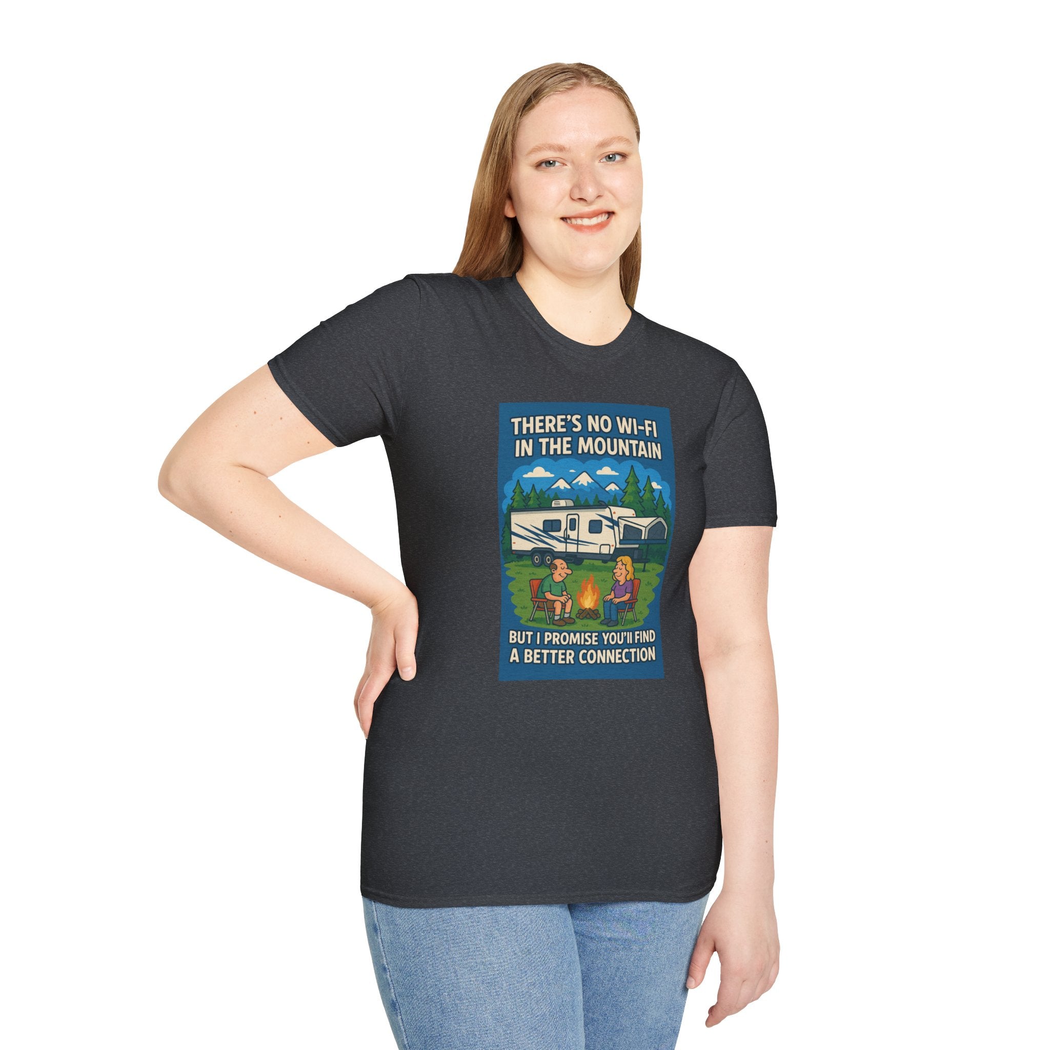 Camping Connection Unisex Softstyle T-Shirt - Fun Outdoor Adventure Tee
