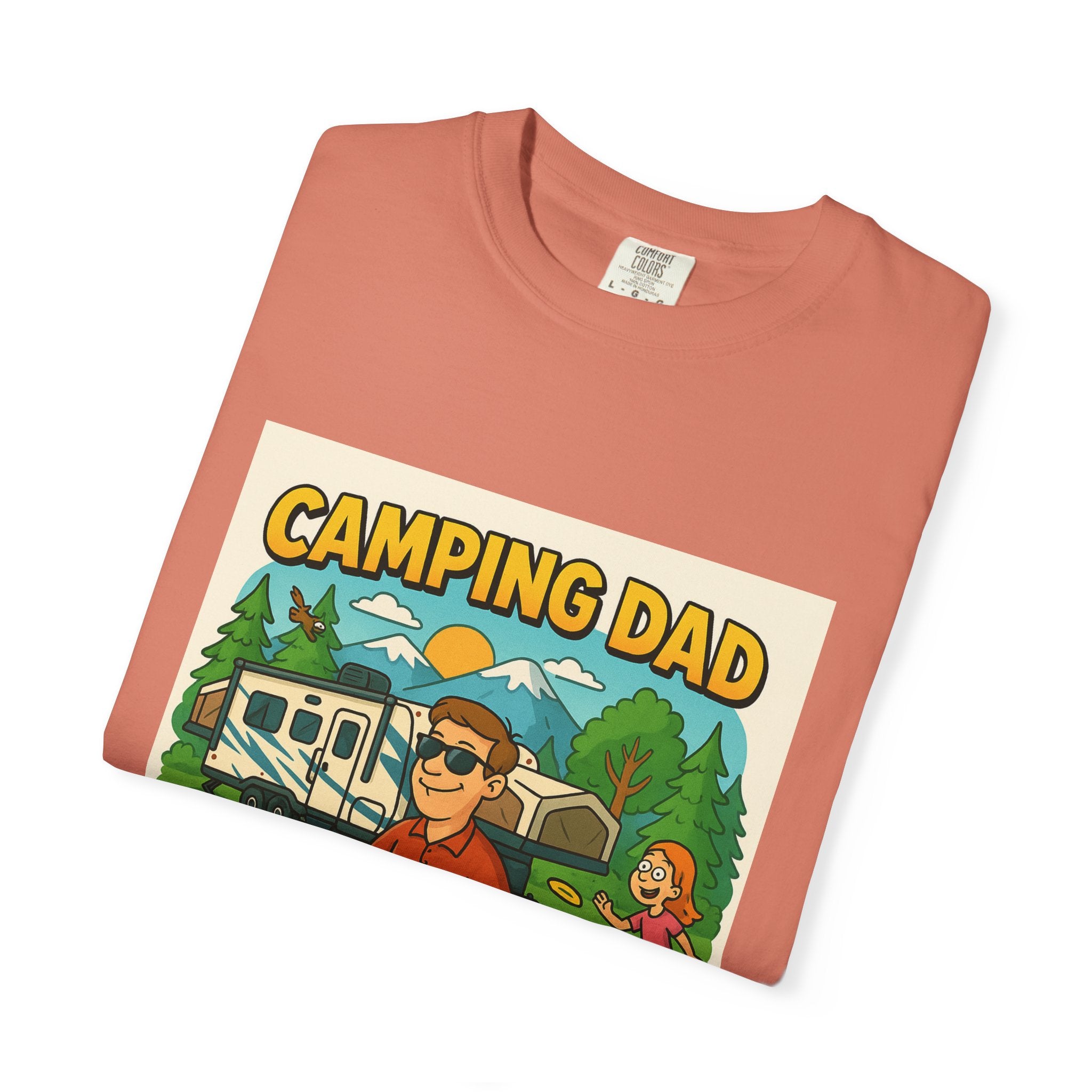 Camping Dad Unisex Garment-Dyed T-Shirt - Perfect for Family Outdoor Adventures