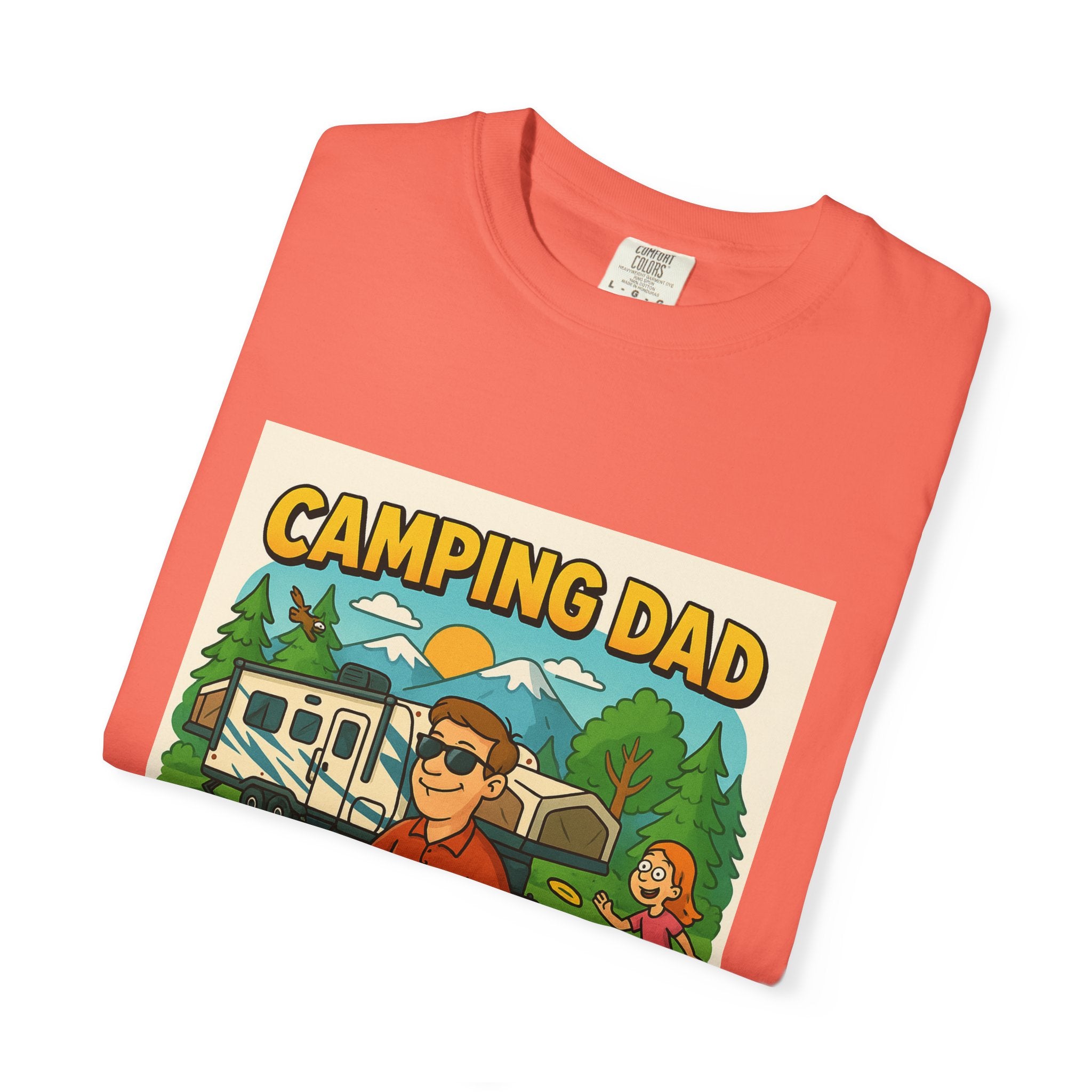 Camping Dad Unisex Garment-Dyed T-Shirt - Perfect for Family Outdoor Adventures