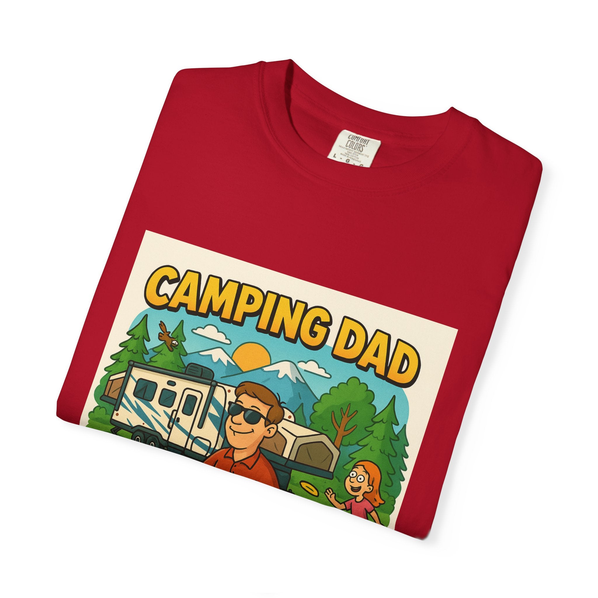 Camping Dad Unisex Garment-Dyed T-Shirt - Perfect for Family Outdoor Adventures