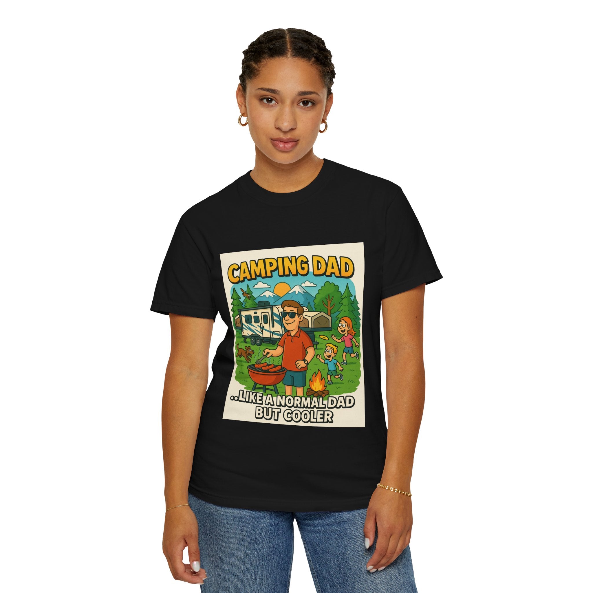 Camping Dad Unisex Garment-Dyed T-Shirt - Perfect for Family Outdoor Adventures