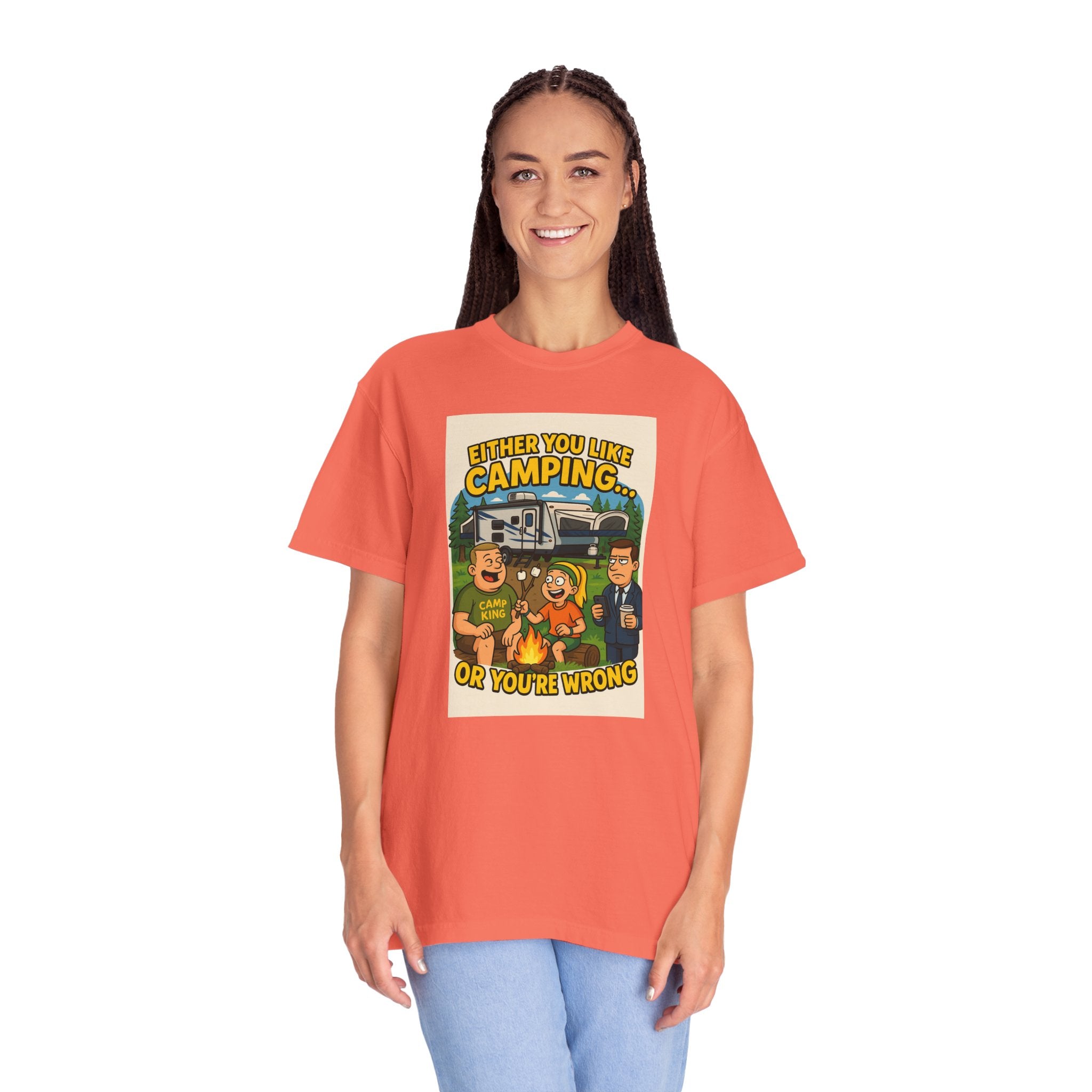 Camping Humor Unisex Garment-Dyed T-shirt – Perfect for Outdoors Enthusiasts