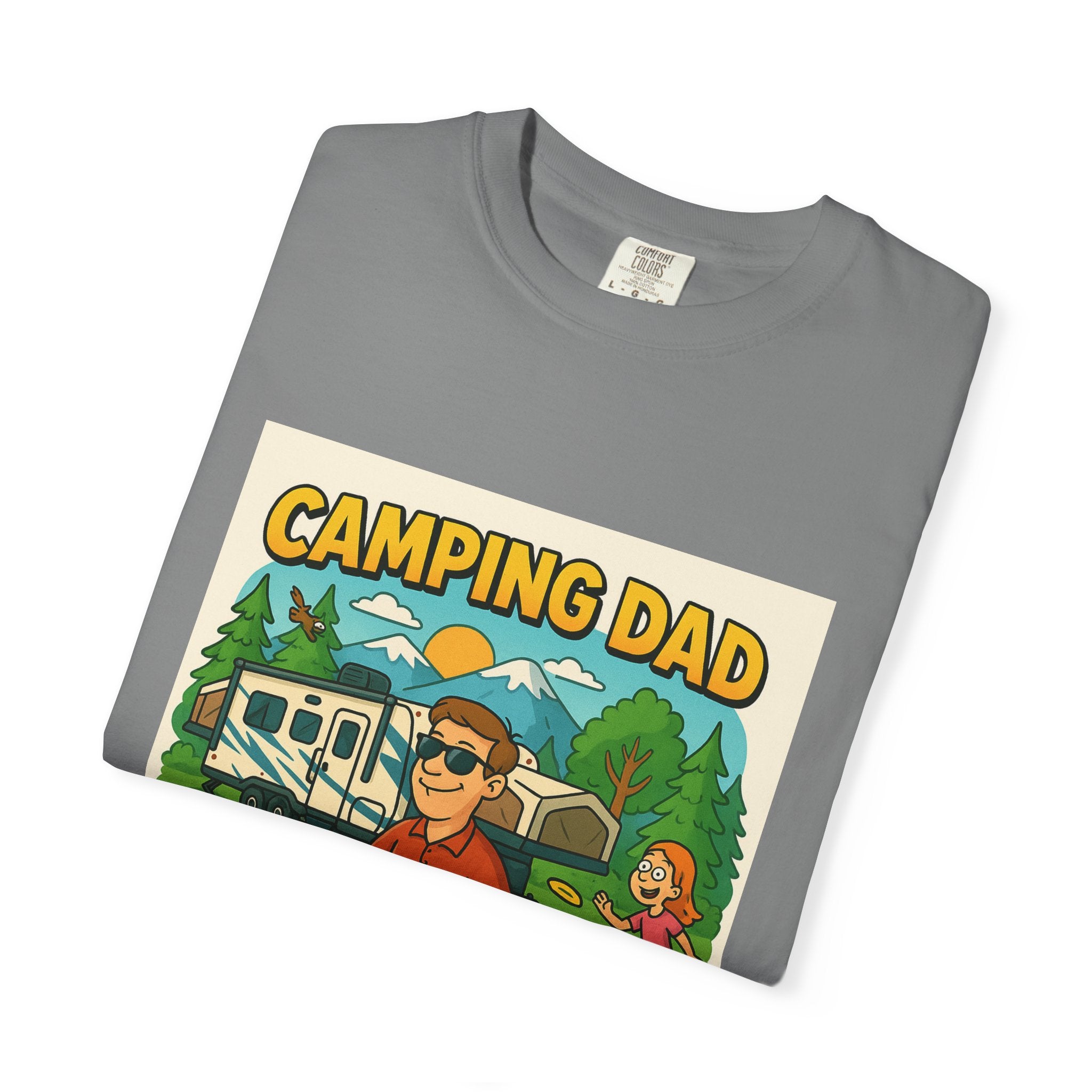 Camping Dad Unisex Garment-Dyed T-Shirt - Perfect for Family Outdoor Adventures