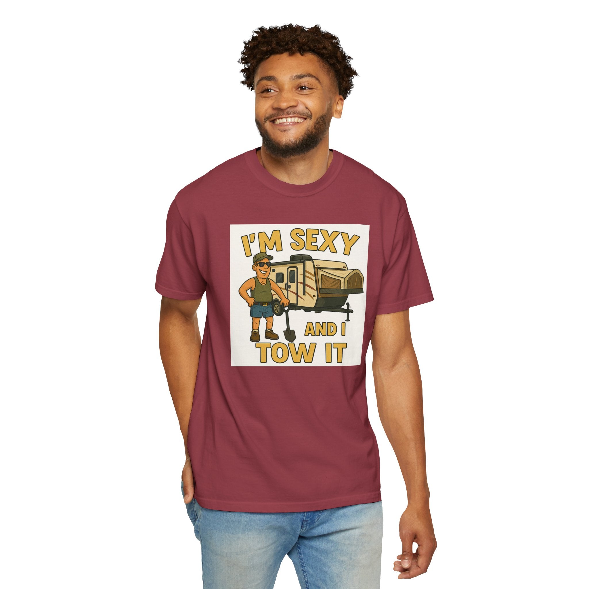 Funny Unisex T-Shirt - "I'm Sexy and I Tow It" - Perfect for RV Enthusiasts and Camping Lovers