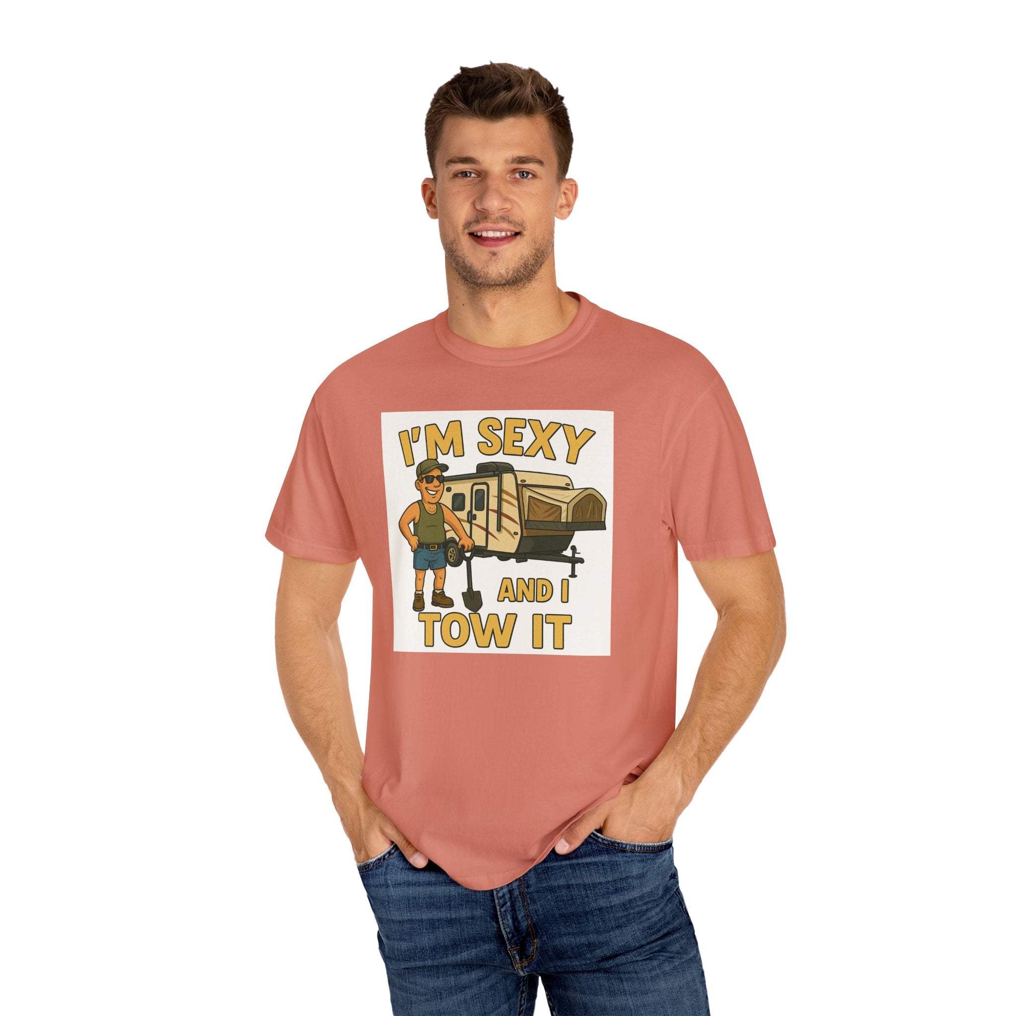 Funny Unisex T-Shirt - "I'm Sexy and I Tow It" - Perfect for RV Enthusiasts and Camping Lovers