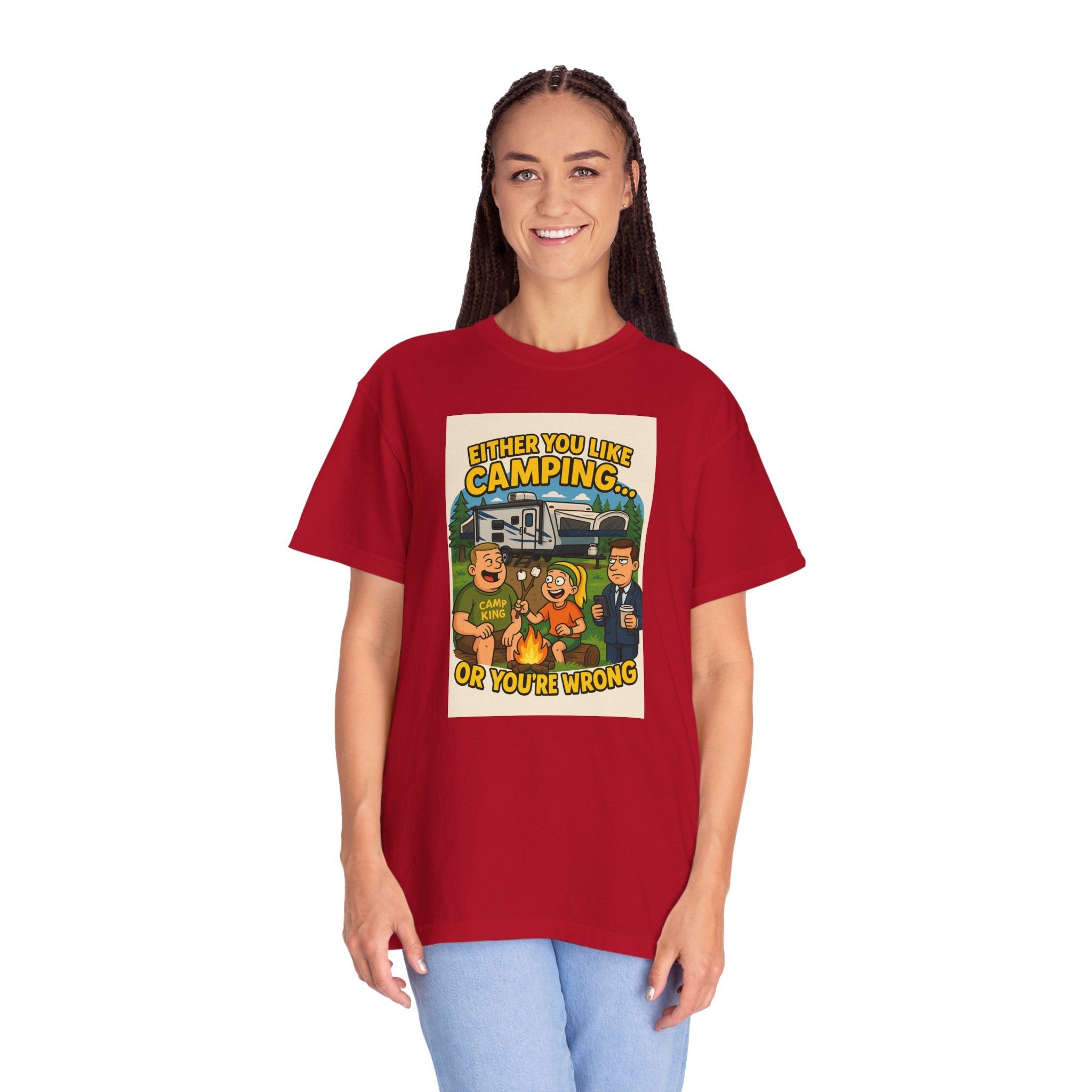 Camping Humor Unisex Garment-Dyed T-shirt – Perfect for Outdoors Enthusiasts