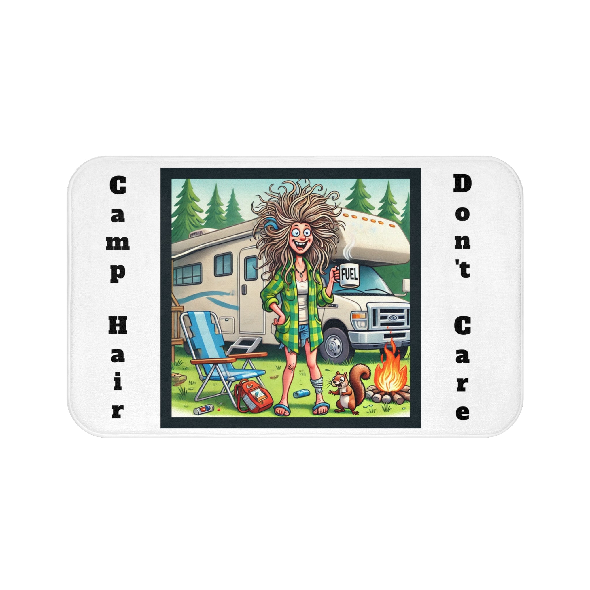 ✅ Bath Mat - Camp hair, don't care