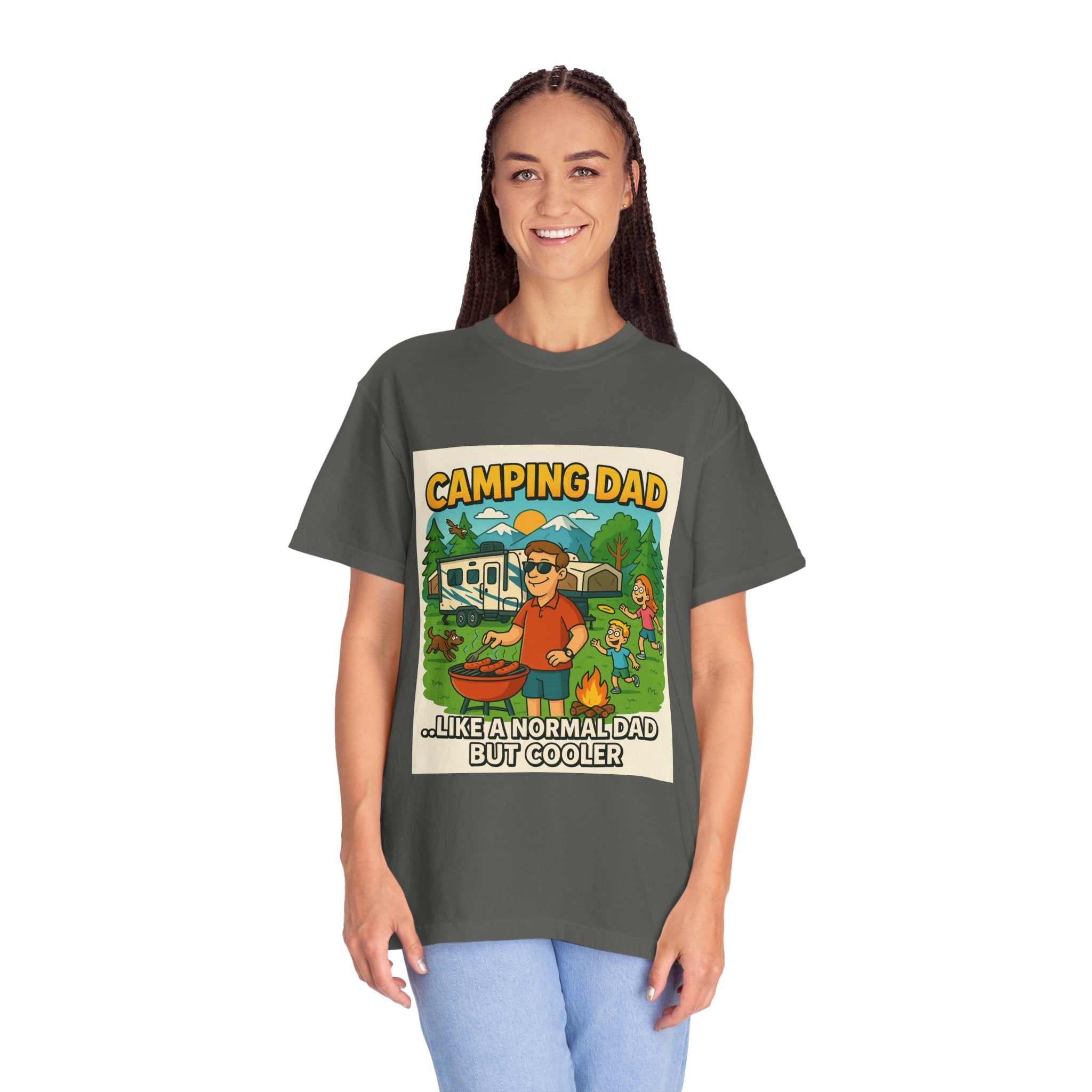 Camping Dad Unisex Garment-Dyed T-Shirt - Perfect for Family Outdoor Adventures