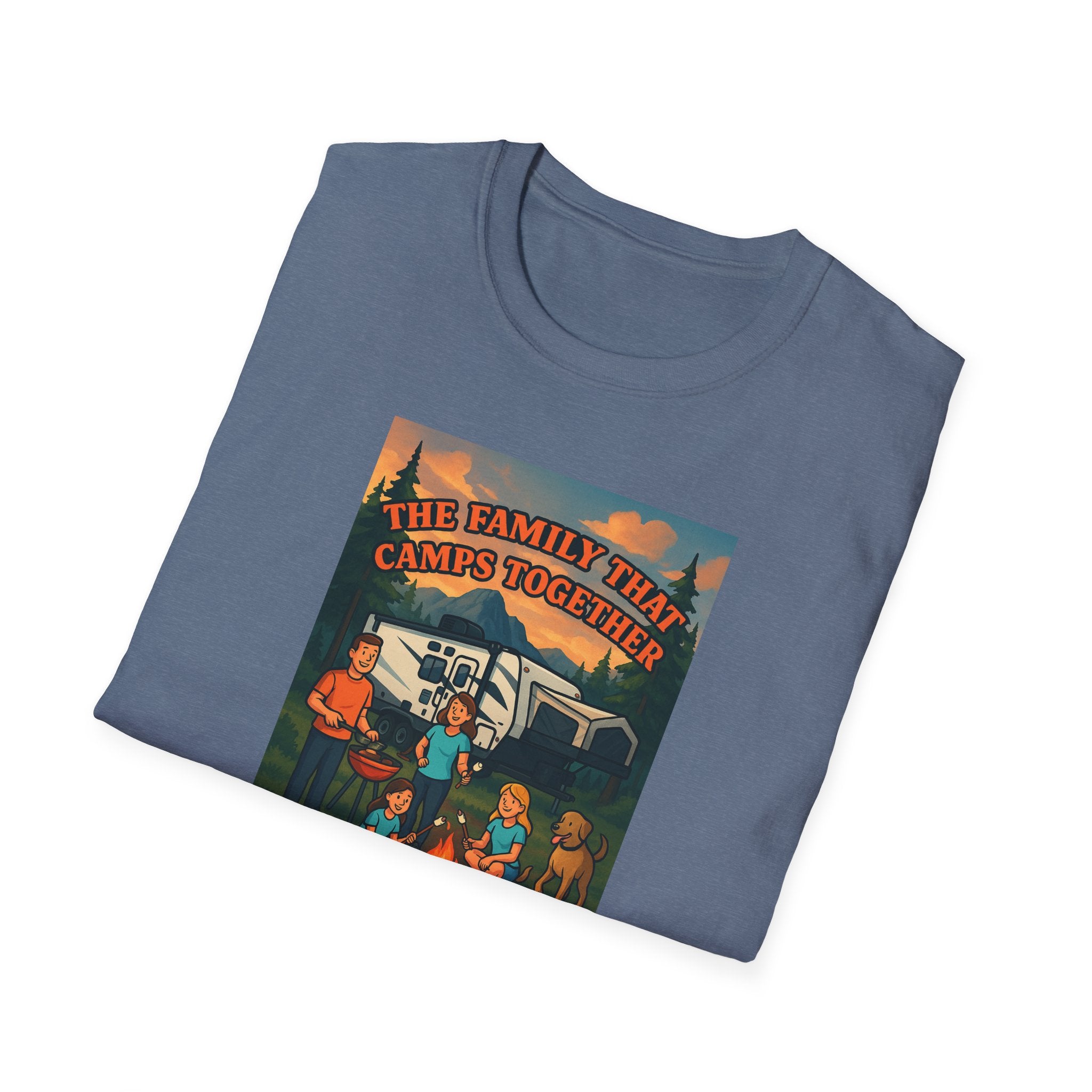 Family Camping Unisex T-Shirt - "The Family That Camps Together Stays Together"