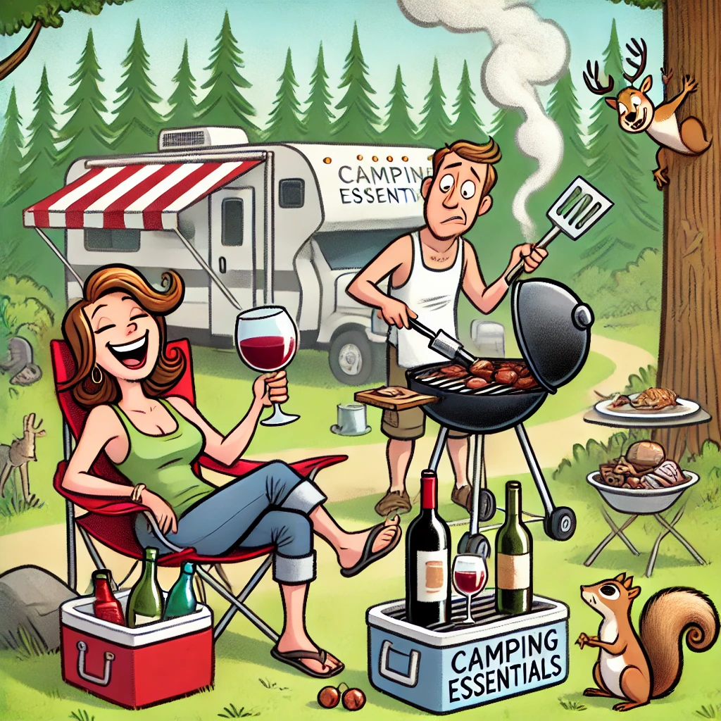 Life is Fine with Camping and Wine