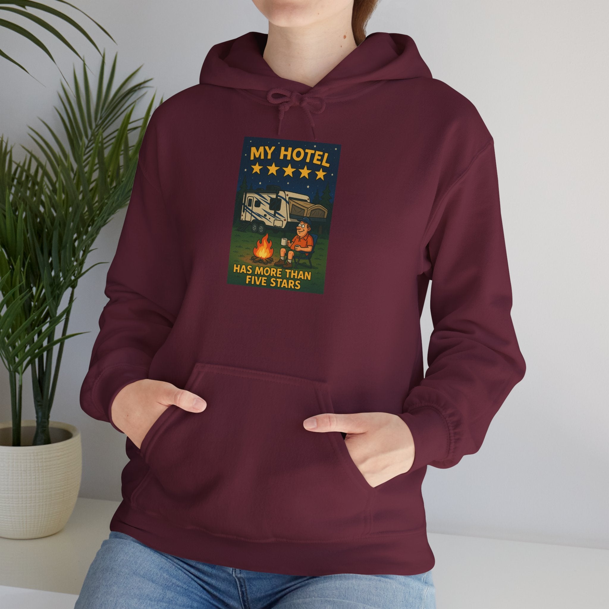 Cozy Camping Hoodie - My Hotel, Outdoor Adventure Apparel, Travel Gift, Nature Lovers Sweatshirt, Camping Gear
