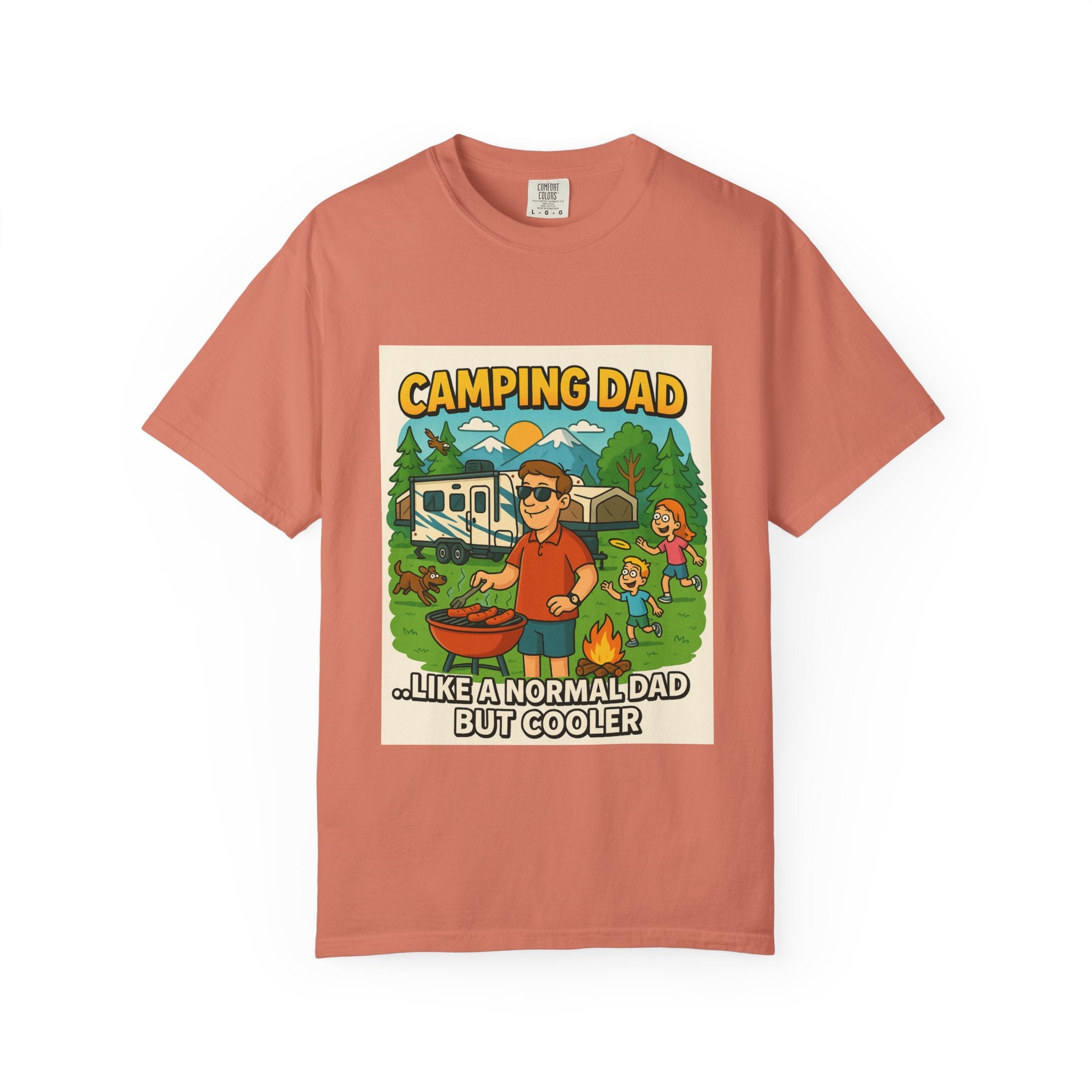 Camping Dad Unisex Garment-Dyed T-Shirt - Perfect for Family Outdoor Adventures