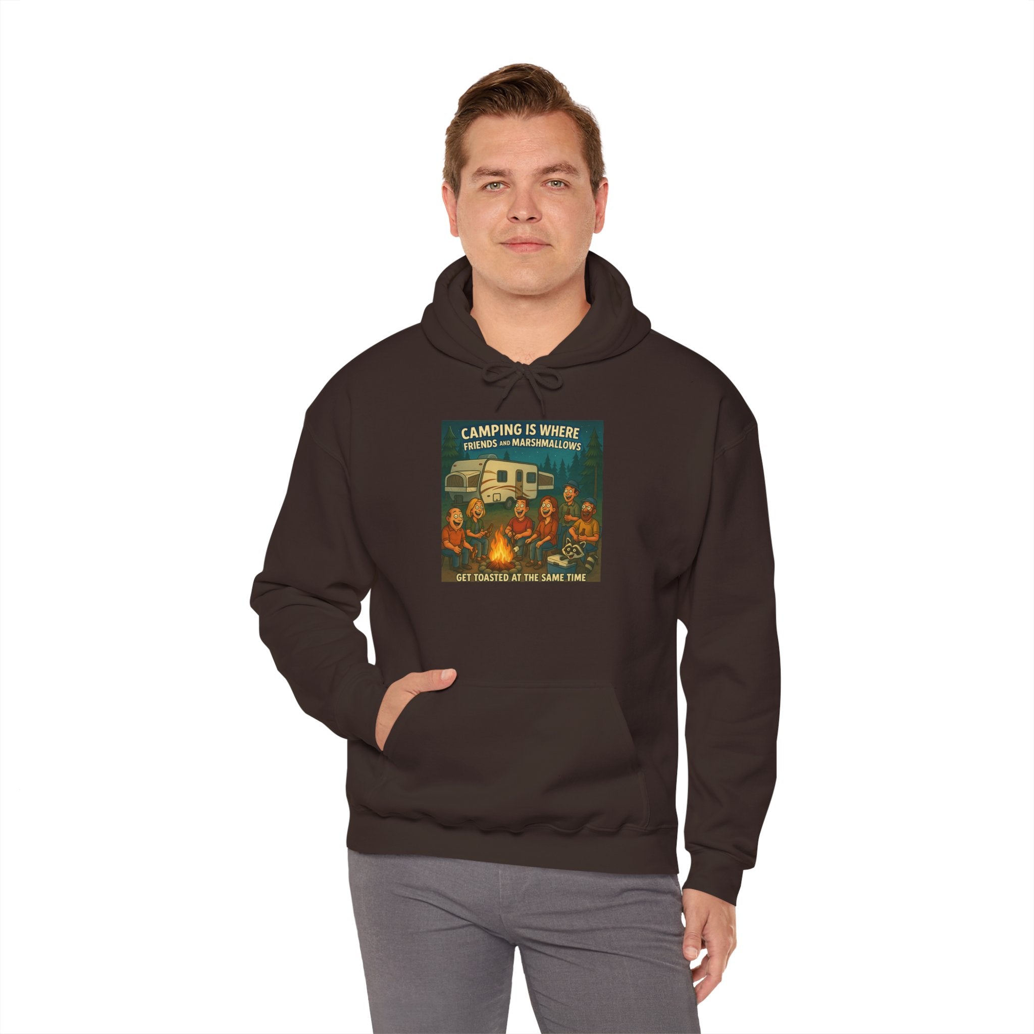 Vintage Camping Unisex Hooded Sweatshirt - Cozy Outdoor Lover Gift, Great for Campfire Nights, Adventure Apparel