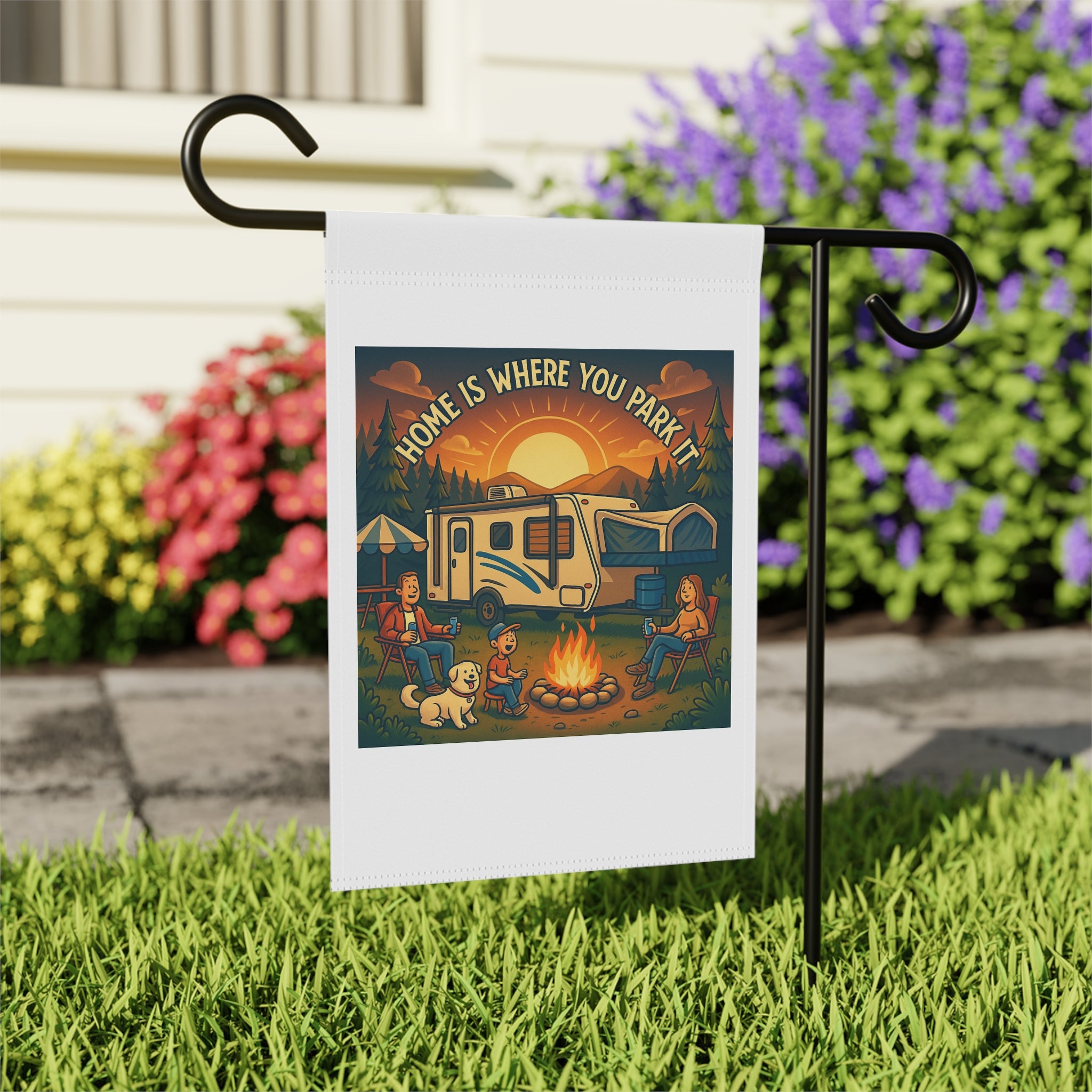 Cozy Camping Banner, Home Decor, Garden Flag, RV Life Decoration, Outdoor Welcome Sign, Camping Lovers Gift