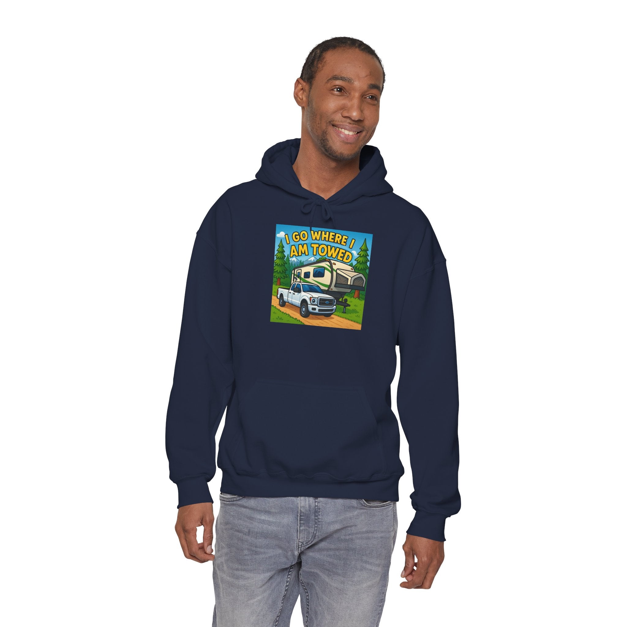 Adventure-Themed Hooded Sweatshirt - Perfect for Travel Enthusiasts, Camper Gifts, Cozy Outings, Outdoor Activities, Road Trip Essentials