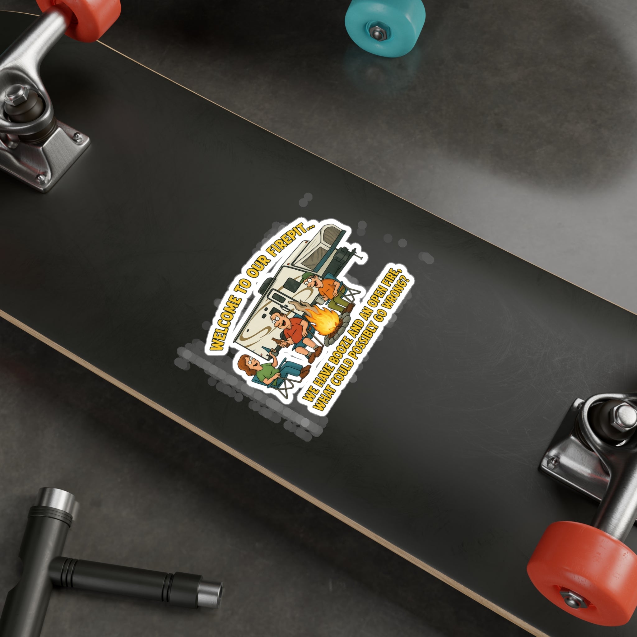 Cozy Campfire Vinyl Decal - Perfect for Outdoor Lovers, Stickers for Campers, Home Decor, Fun Gifts, Festivals