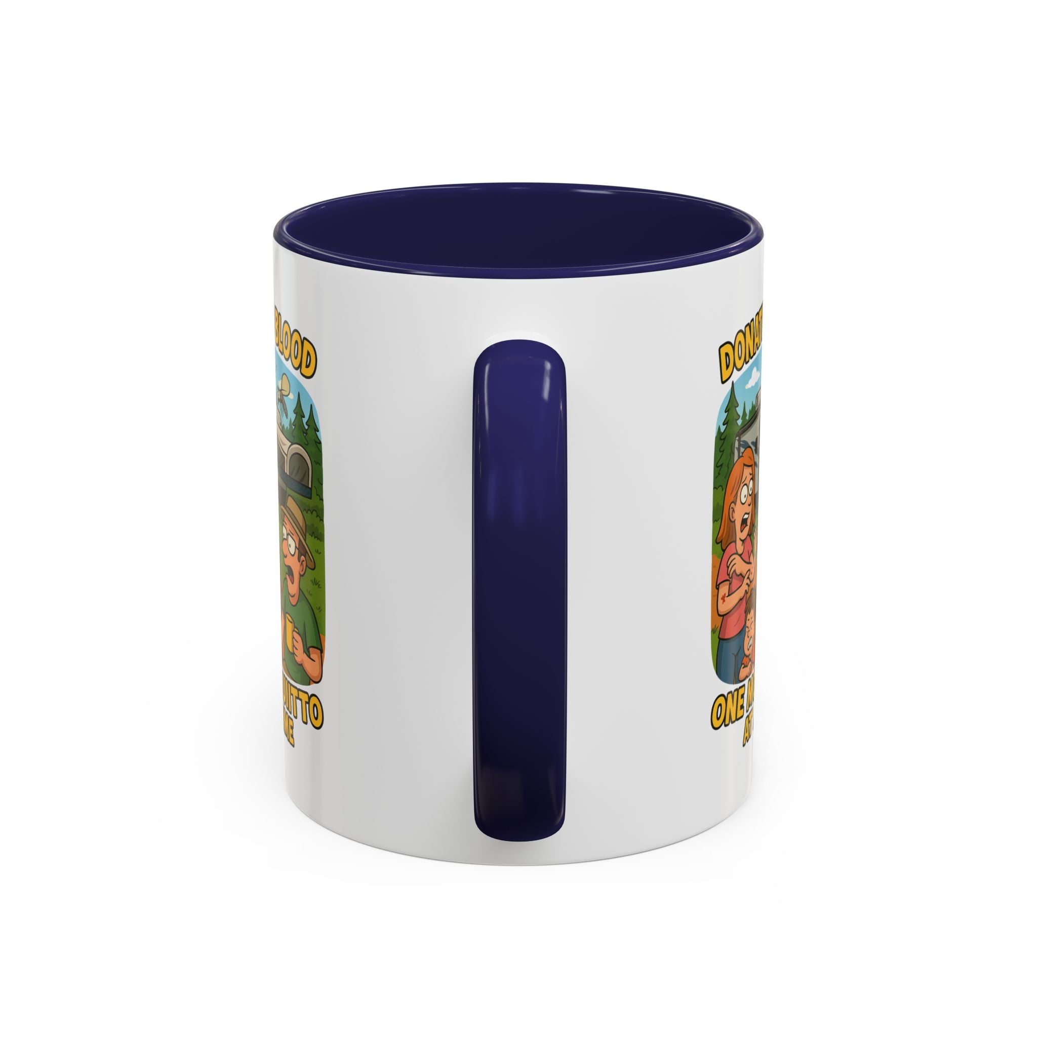 Donating Blood Coffee Mug with Fun Cartoon Design, Unique Gift for Nurses, Healthcare Workers, Humorous Office Mug, Blood Donation Awareness