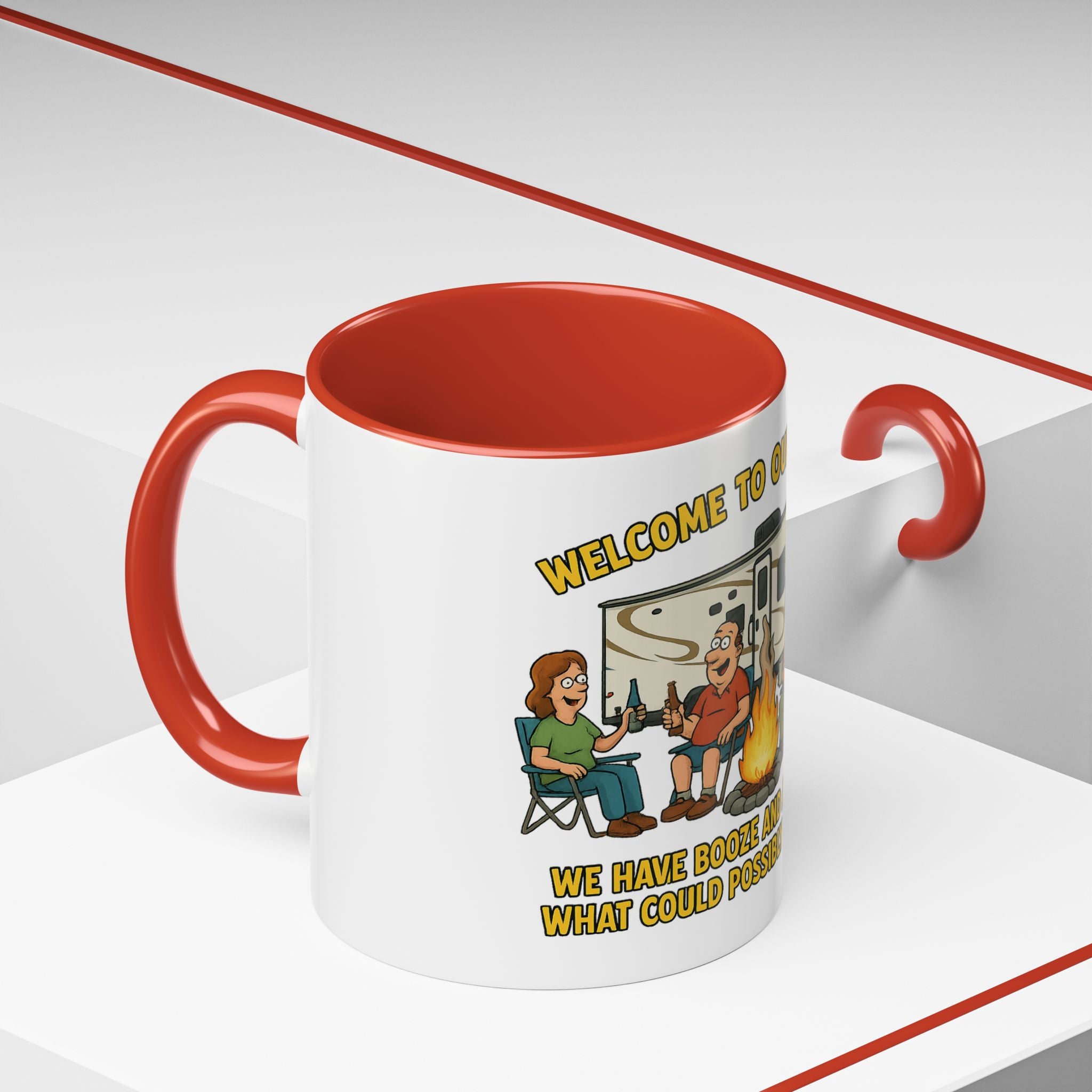 Cozy Firepit Mug | Ideal for Camping Lovers, Humorous Coffee Gifts, Outdoor Gatherings, Funny Kitchen Decor, Welcome Party Accessories