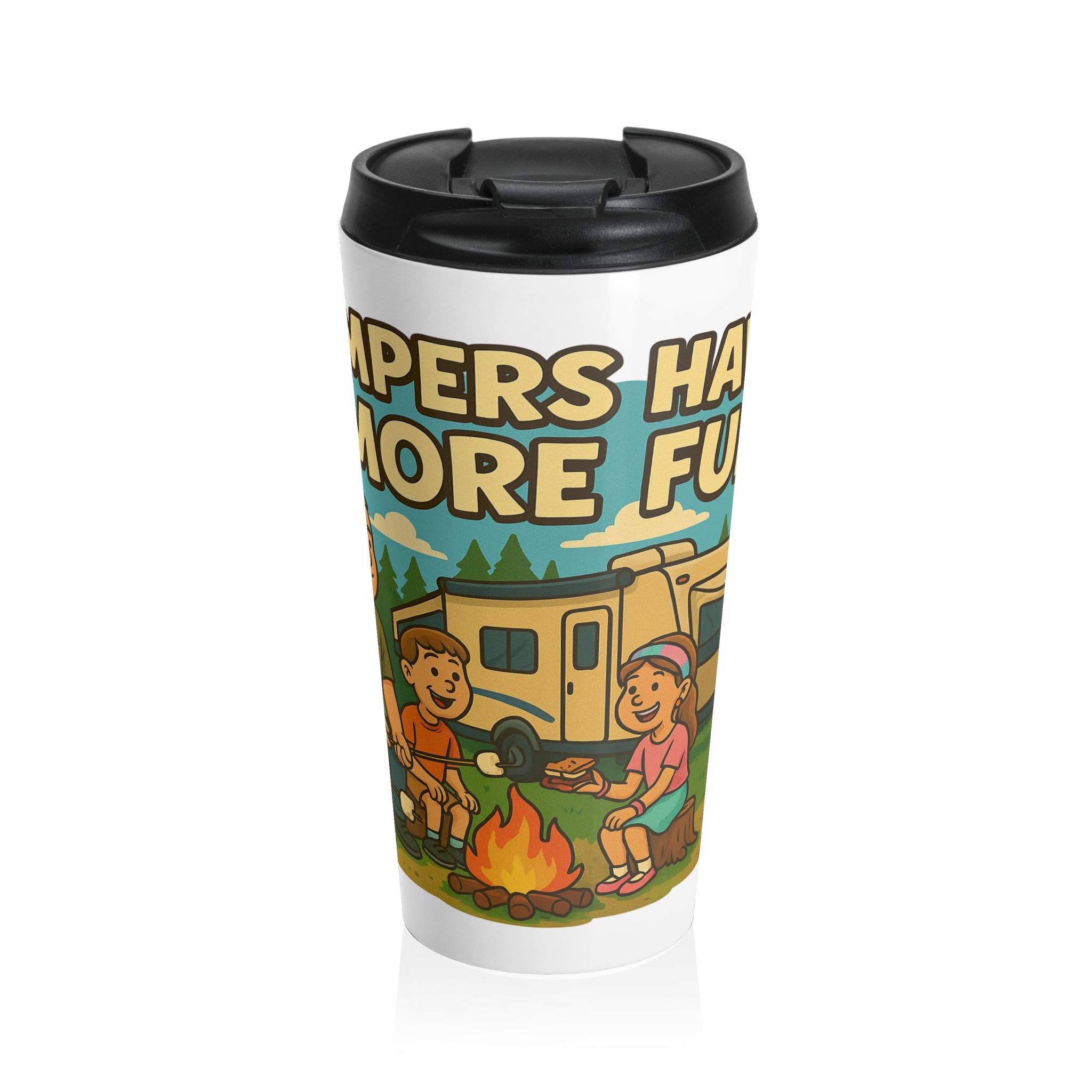 Adventure Campers Travel Mug - Perfect for Road Trips, Camping, Outdoor Lovers, Gifts for Nature Enthusiasts, Fun Summer Travel