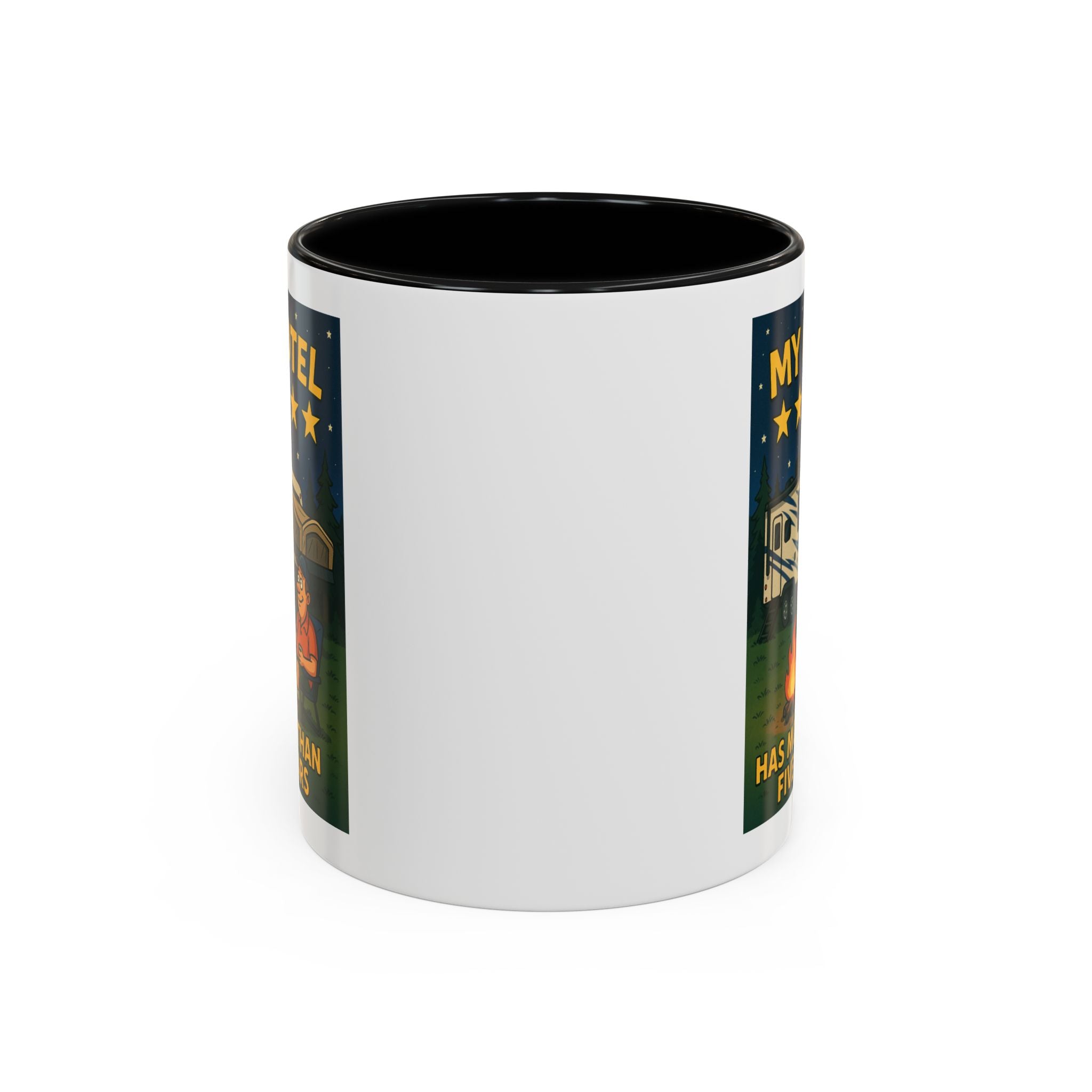 Camping-Themed Accent Coffee Mug | Perfect for RV Lovers, Campers, Travelers, Cozy Nights, Outdoor Adventures, Unique Gift Ideas