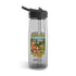 Fun Cartoon Water Bottle, Quirky Drinkware, Motivational Hydration, Eco-Friendly Gift, Ideal for Campers, Perfect for Summer, Donation Theme