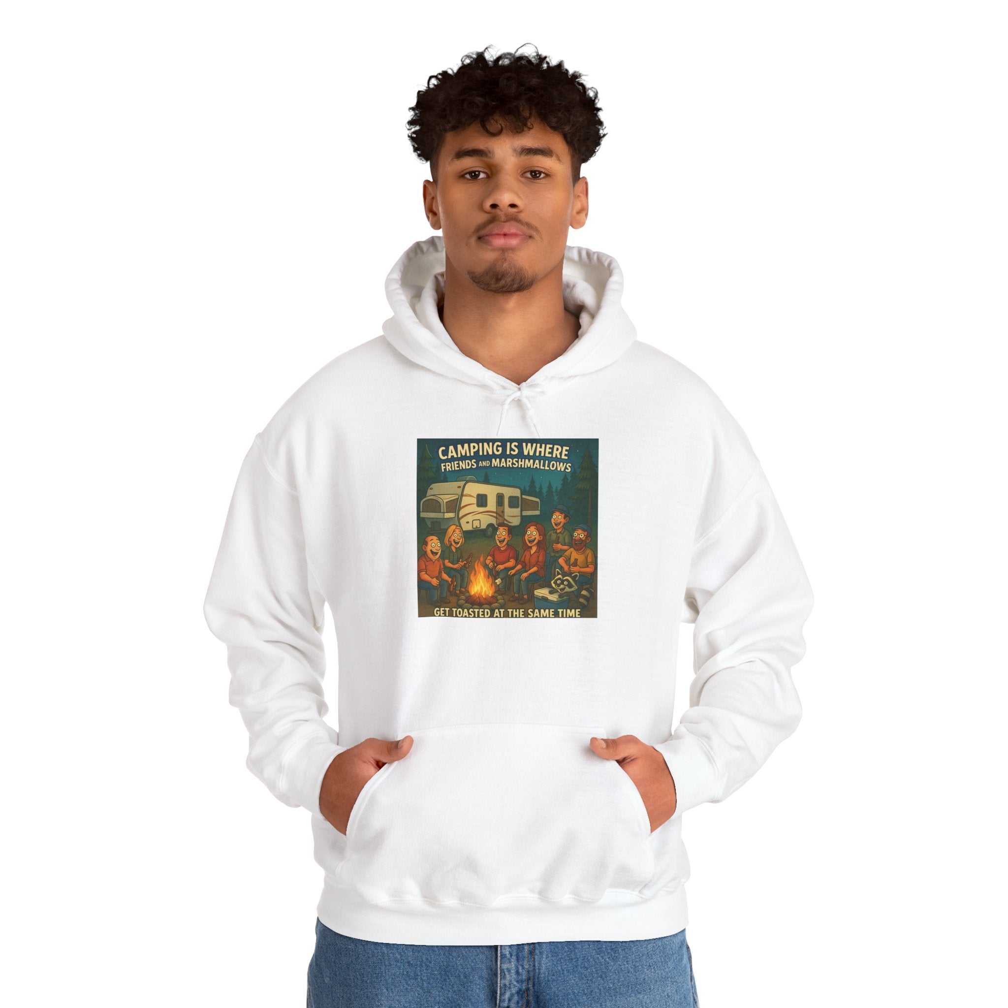 Vintage Camping Unisex Hooded Sweatshirt - Cozy Outdoor Lover Gift, Great for Campfire Nights, Adventure Apparel