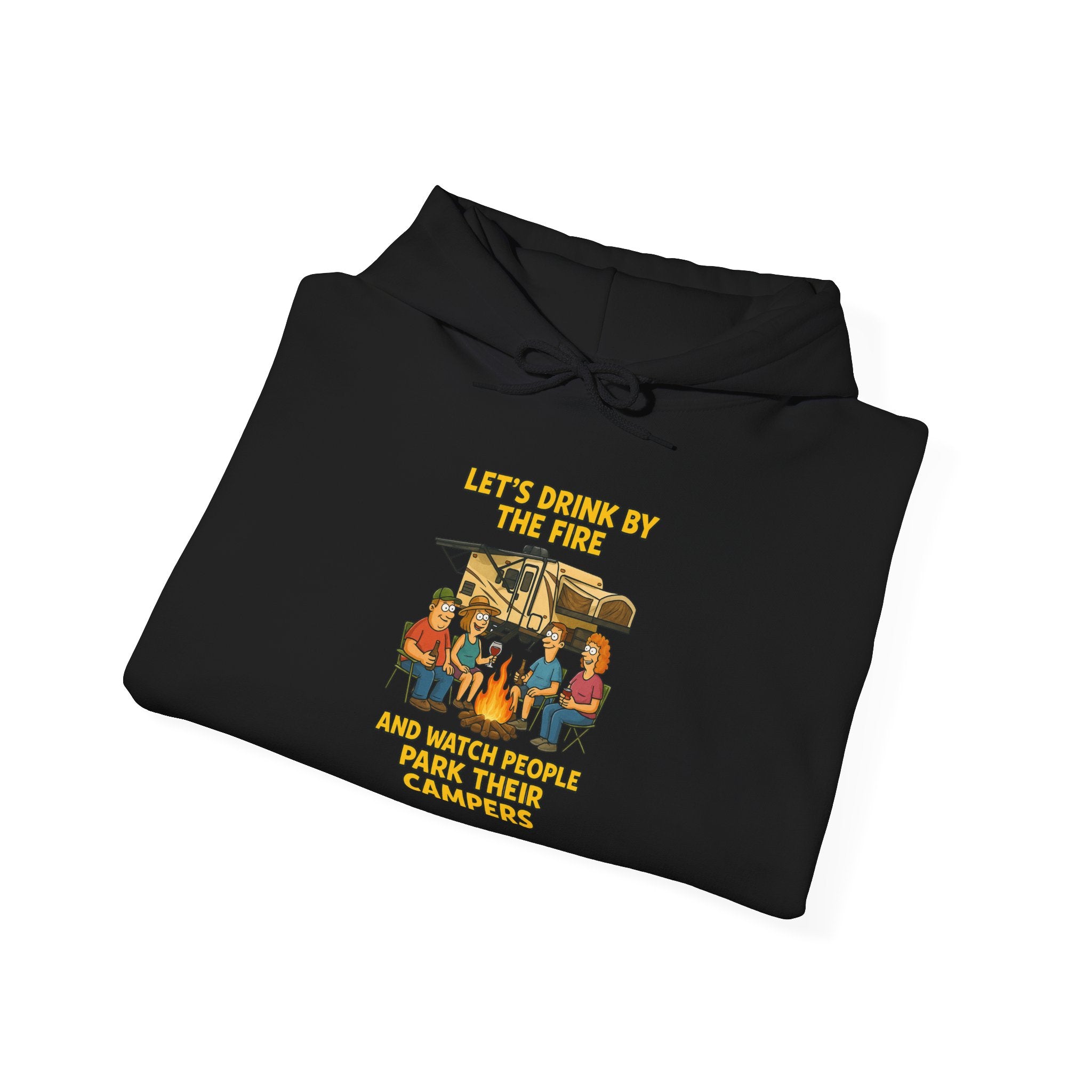 Cozy Family Gathering Hoodie - Let's Make Memories by the Fire, Family, Friends, Campfire, Gift, Holiday