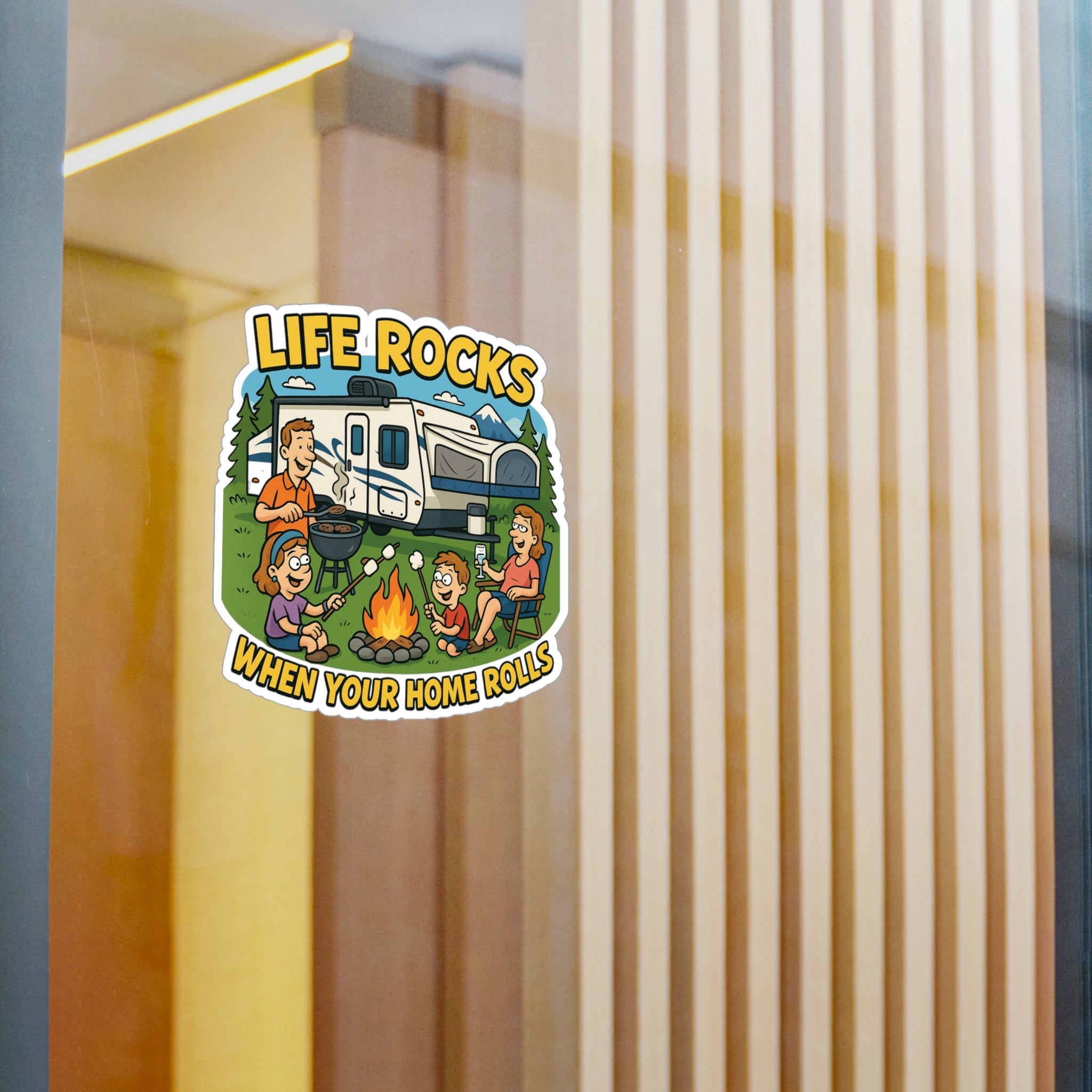 RV Life Vinyl Decals, Camping Stickers for Travelers, Adventure Decor, Outdoor Stickers, Home on Wheels