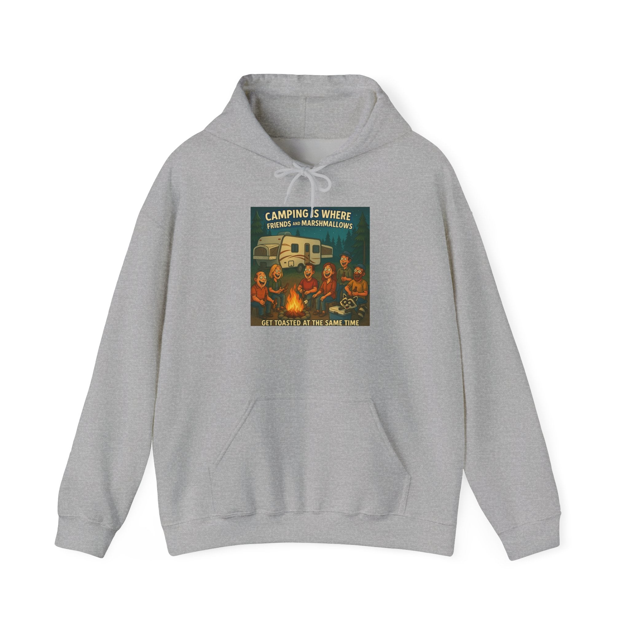 Vintage Camping Unisex Hooded Sweatshirt - Cozy Outdoor Lover Gift, Great for Campfire Nights, Adventure Apparel
