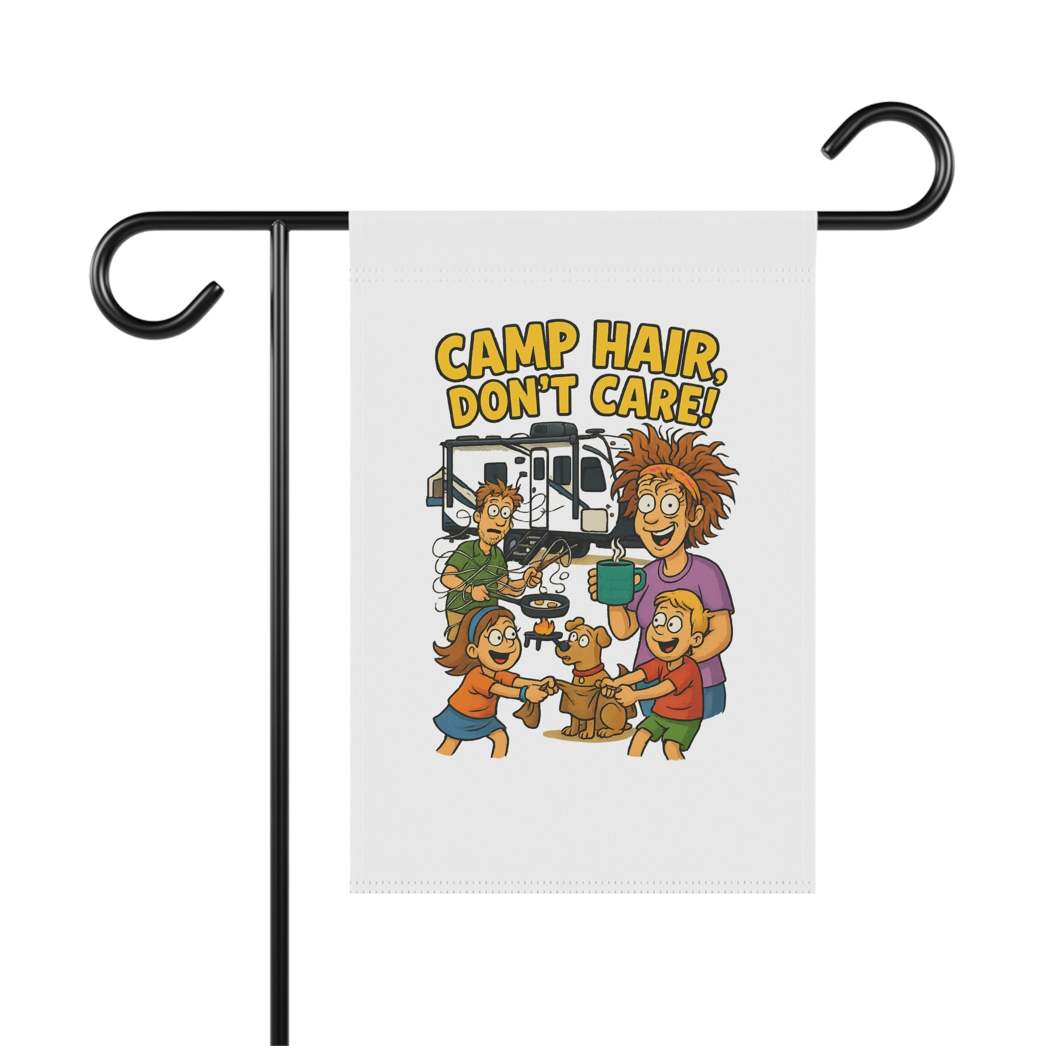 Fun Camp Banner, Gardening Decor, Outdoor Celebration Flag, Family Camping Decoration, Summer Garden Sign