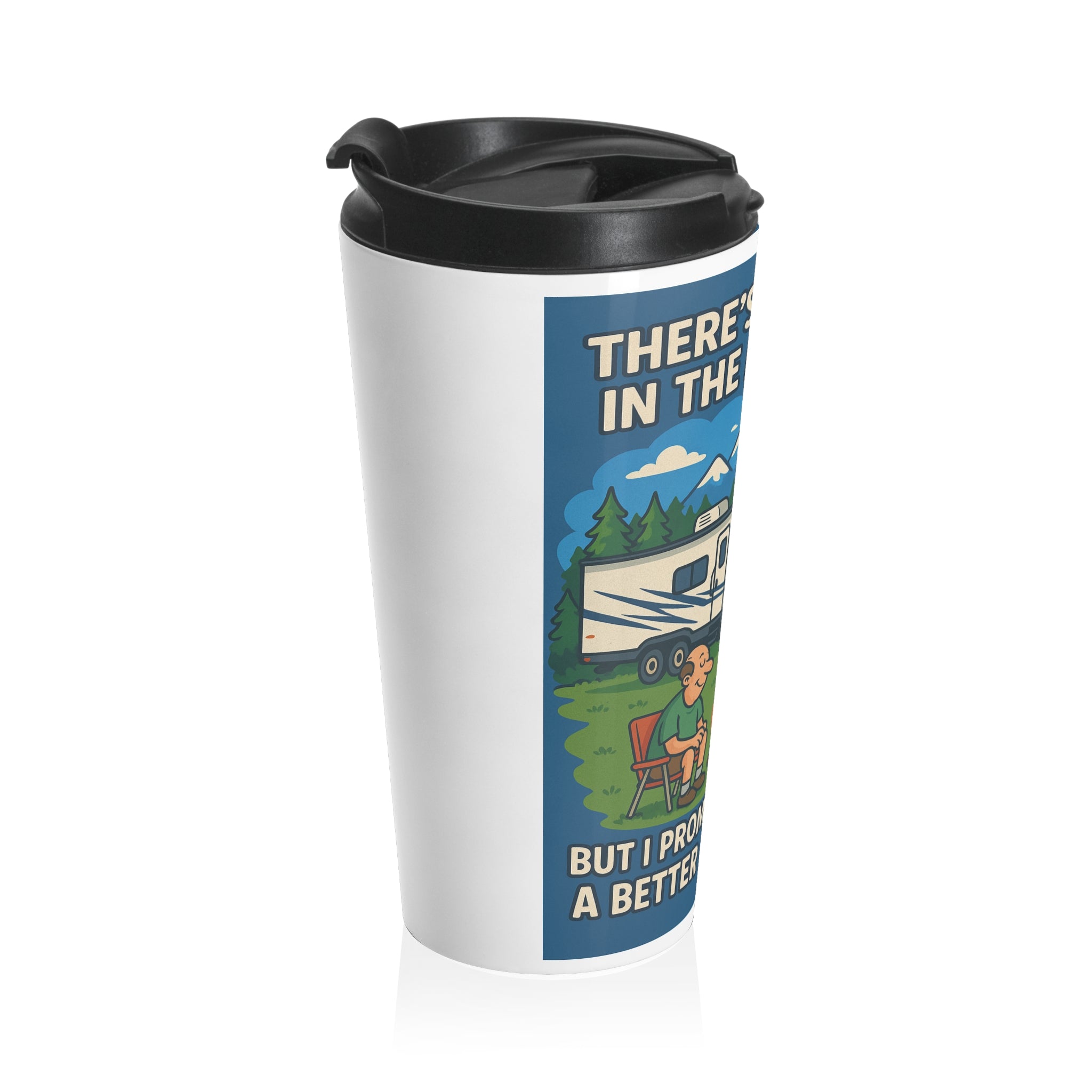 Adventure Travel Mug - Perfect for Camping, Road Trips, Hiking and Coffee Lovers, No Wi-Fi Connection Humor, Travel Cup, Outdoor Gift