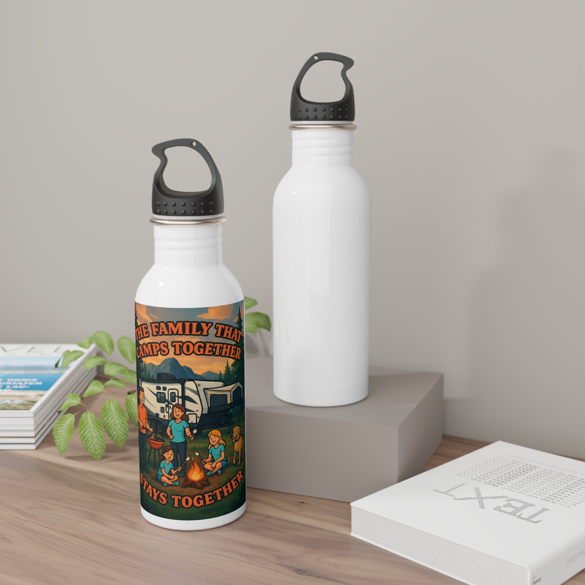 Family Camping Stainless Steel Water Bottle, Outdoor Adventure Hydration, Gift for Campers, Family Reunion, Travel Mugs