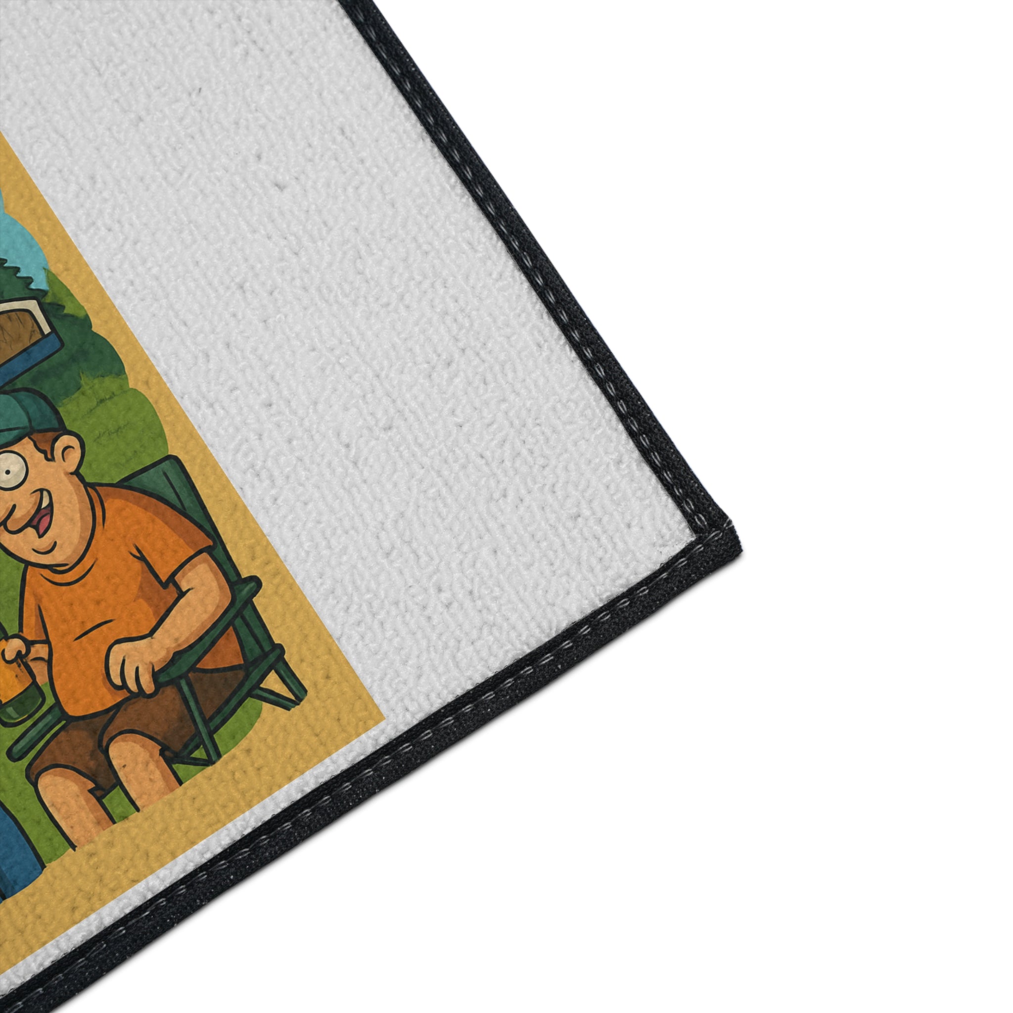 Campfire Vibes Floor Mat - Perfect for Outdoor Gatherings, RV Adventures, Gift for Camping Enthusiasts, Wine Lovers, Patio Decor