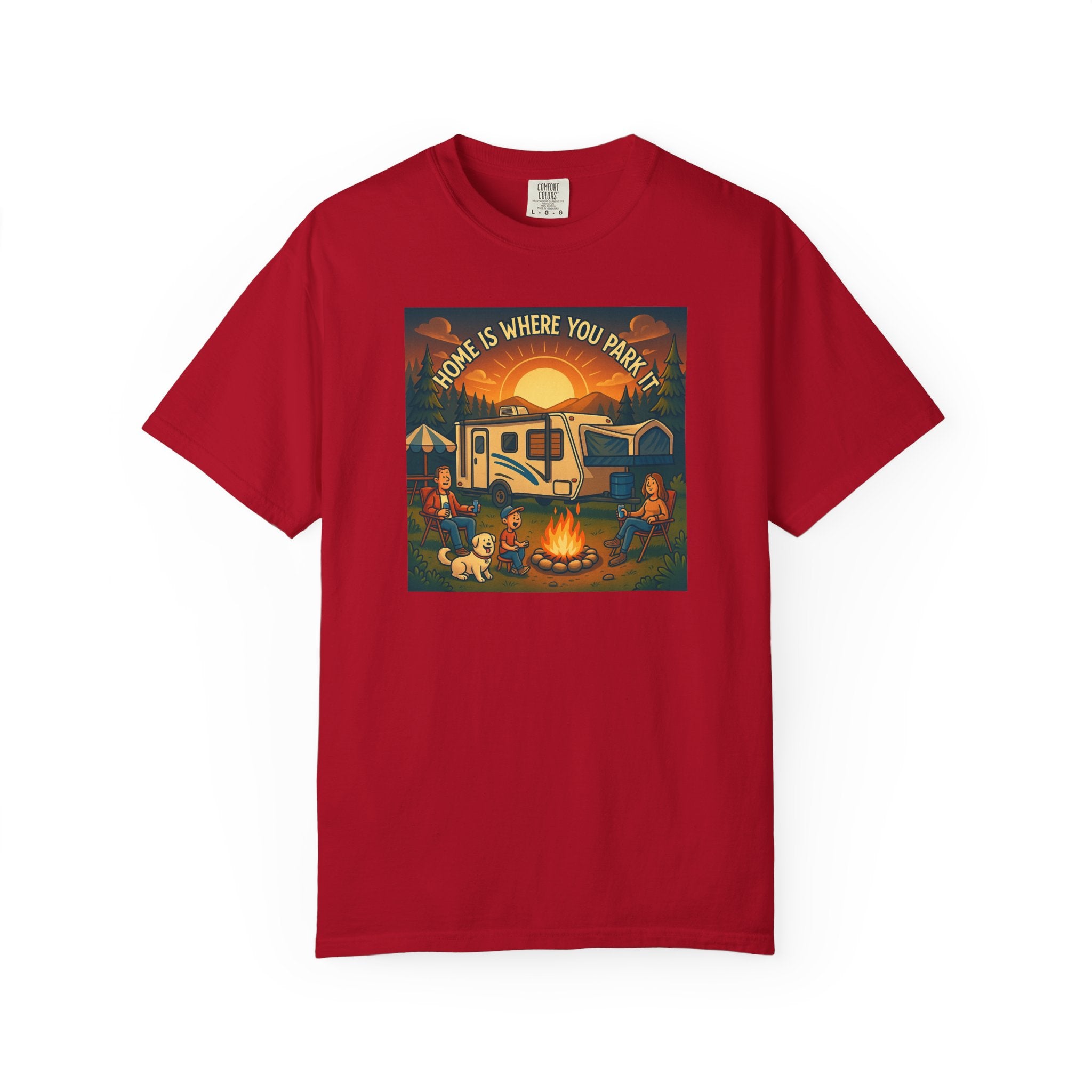 Adventure T-Shirt: "Home Is Where You Park" Camping Vibes