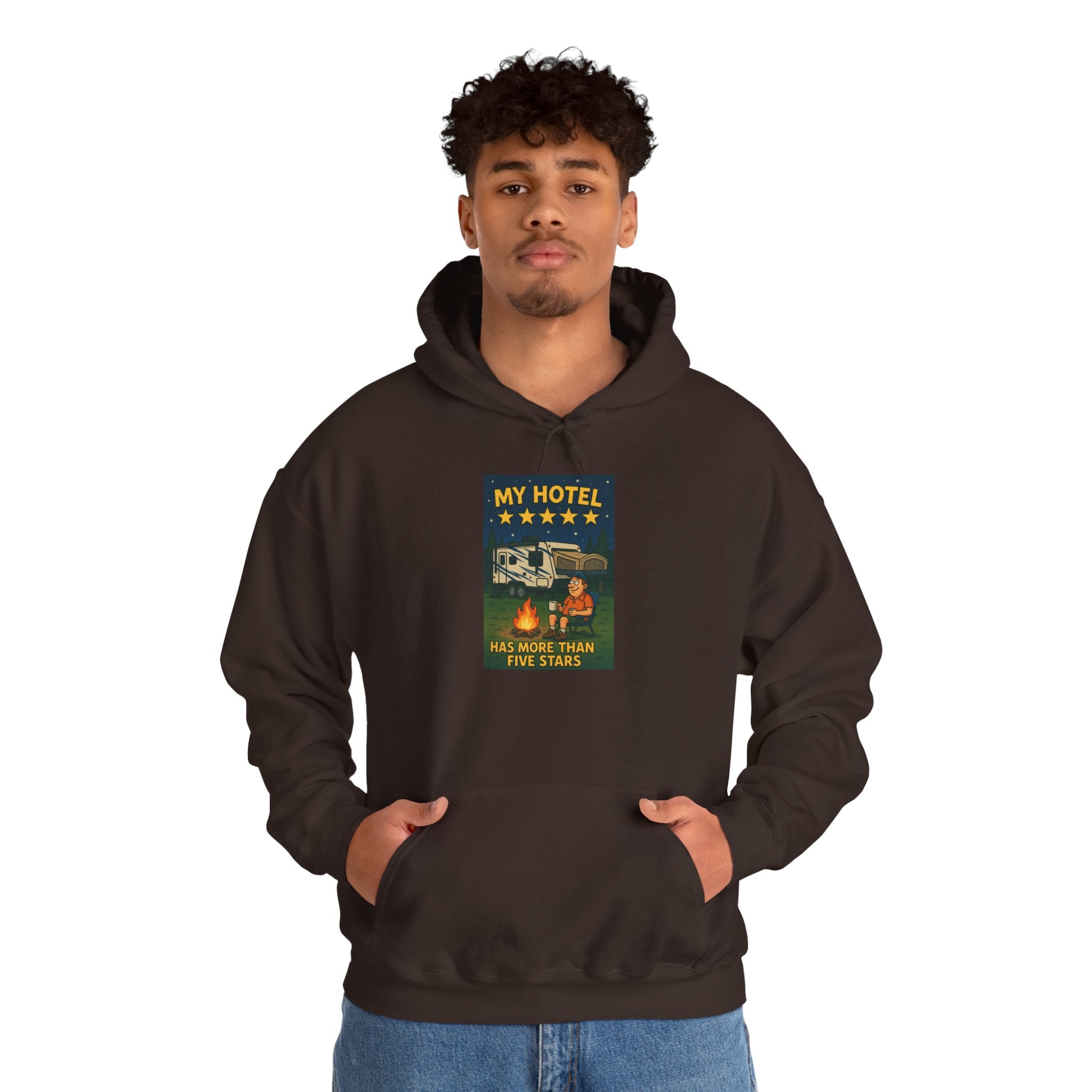 Cozy Camping Hoodie - My Hotel, Outdoor Adventure Apparel, Travel Gift, Nature Lovers Sweatshirt, Camping Gear