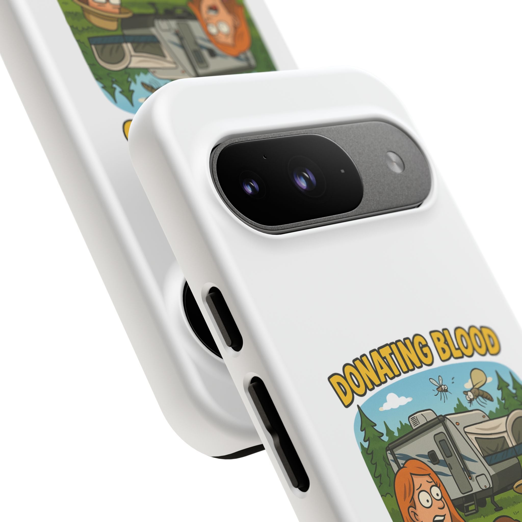 Humorous Phone Case - Donating Blood Mosquito Design, Funny Gift for Nurses, Outdoor Lovers, Eco-Friendly Gift, Summer Fun