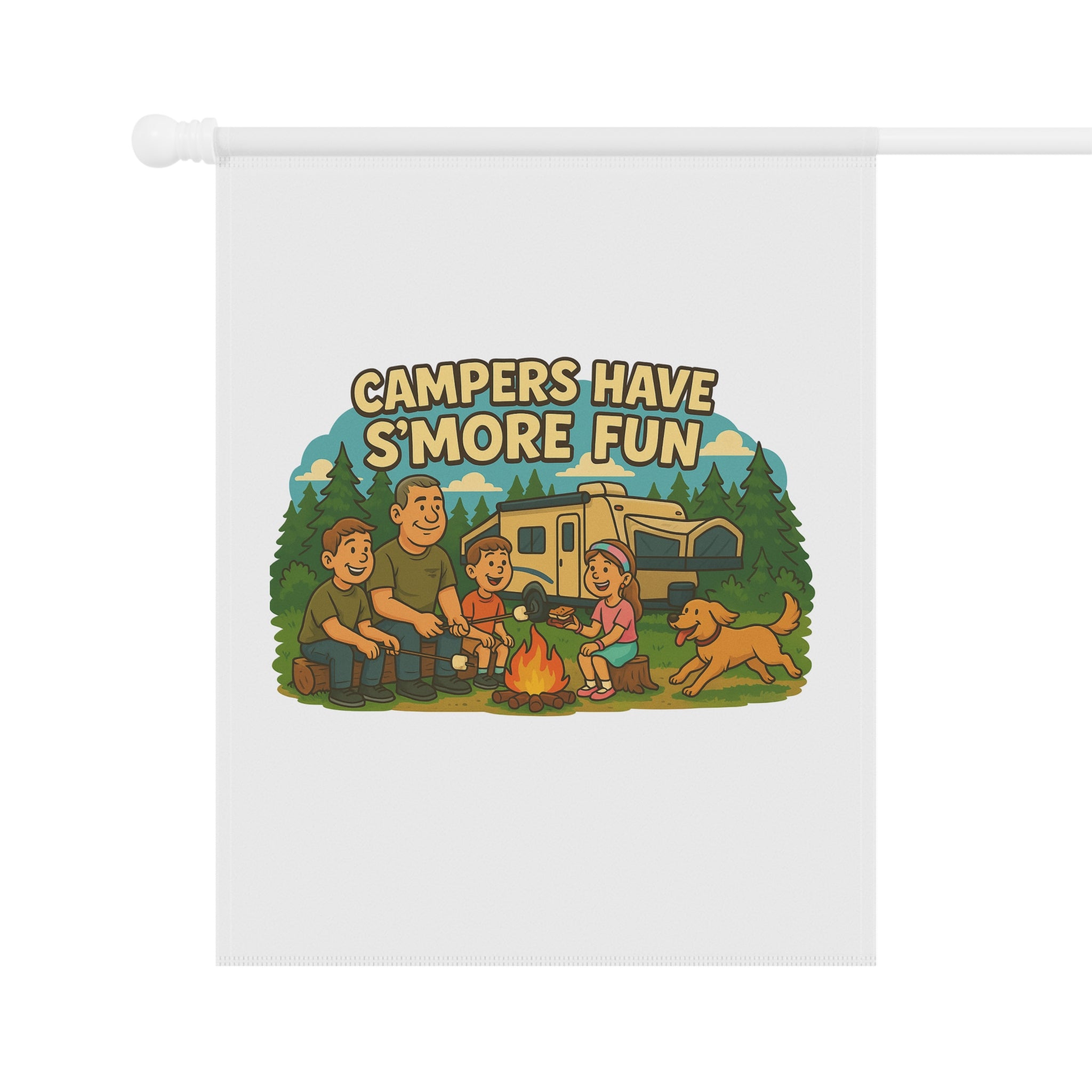Camping Fun House Banner, Outdoor Decor, Garden Flag, Summer Vibes, Family Camping Theme, S'mores Lovers Sign