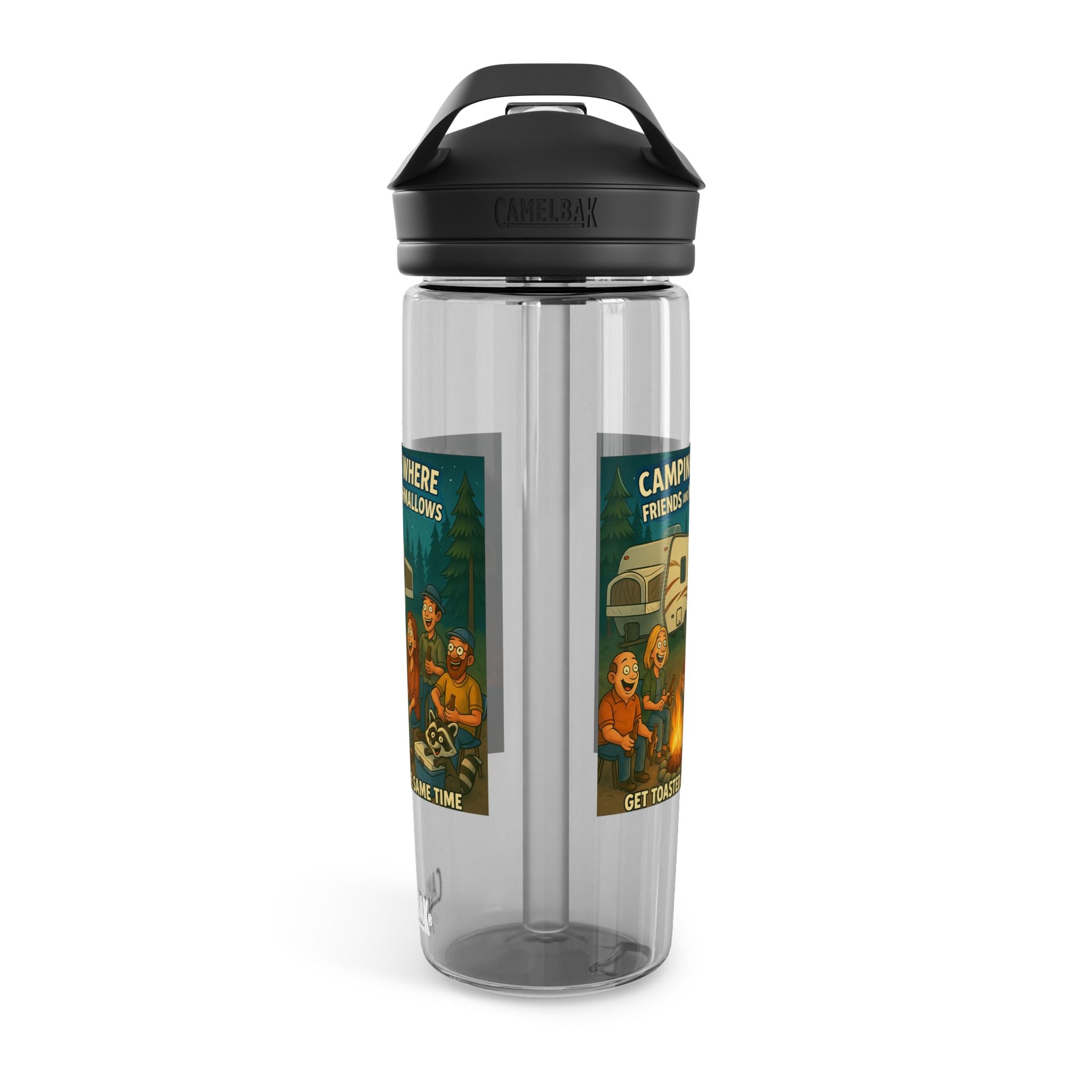 Camping Themed Water Bottle - Perfect for Outdoor Adventures, Hydration on the Go, Great for Gifts, Eco-Friendly Sipper