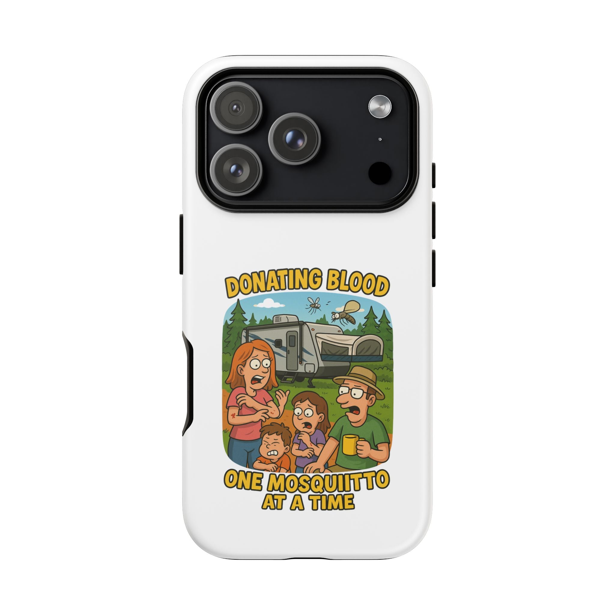Humorous Phone Case - Donating Blood Mosquito Design, Funny Gift for Nurses, Outdoor Lovers, Eco-Friendly Gift, Summer Fun
