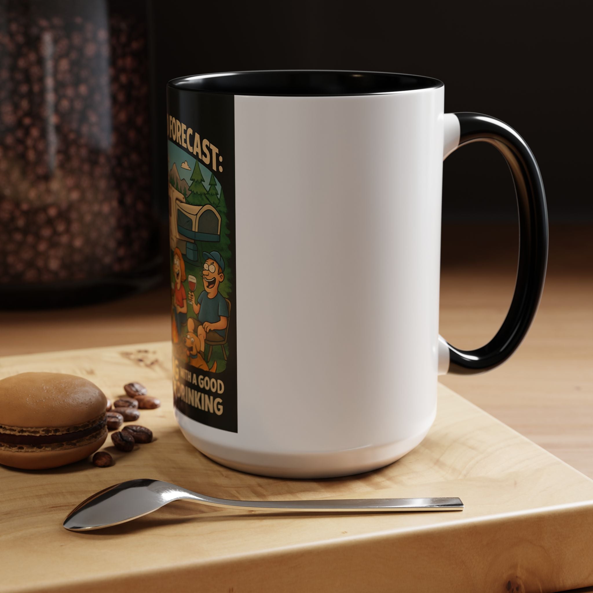 Camping Forecast Coffee Mug | Outdoor Adventure Gift | Funny Camper Mug | Gift for Campers | Camping Enthusiast Decor