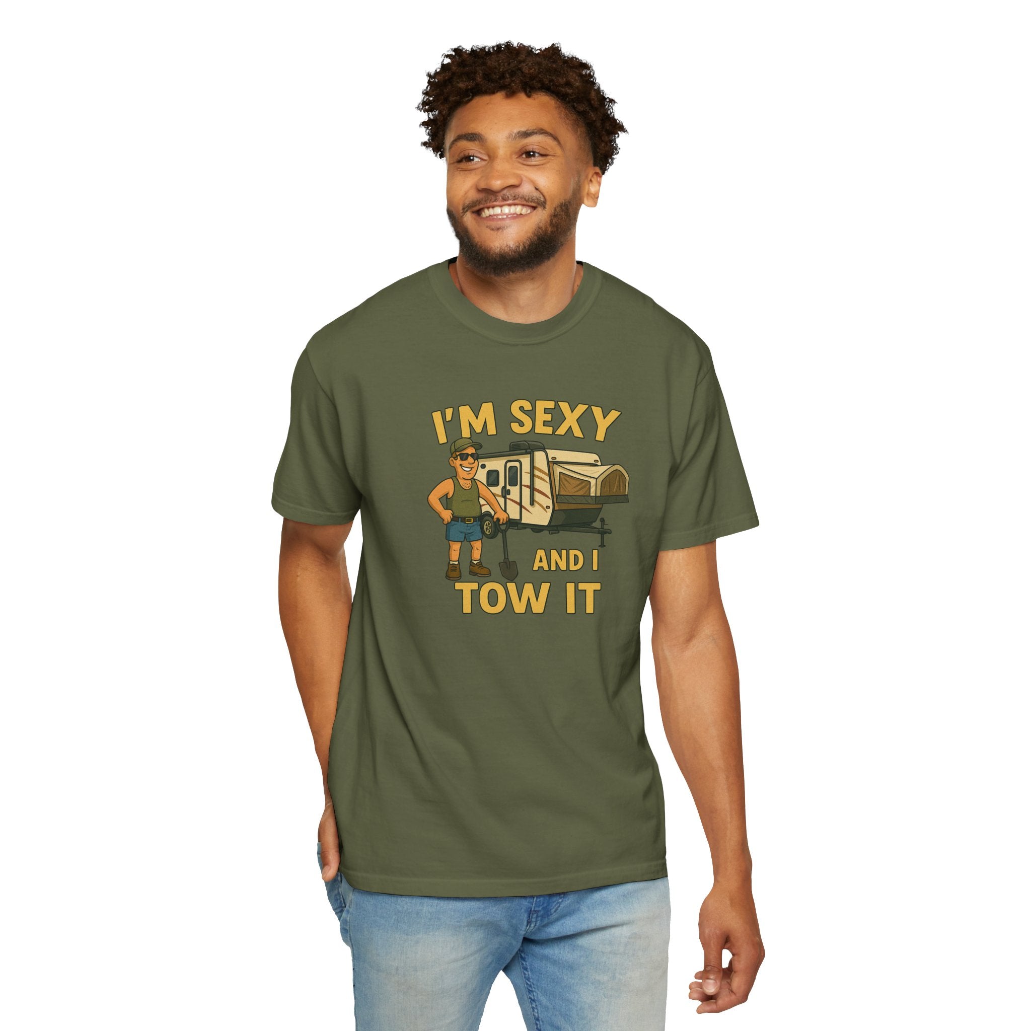 Playful Camping T-Shirt, I'm Sexy and I Tow It Tee, Unisex Outdoor Shirt, Funny Gift for RV Lovers, Travel T-Shirt, Casual Summer Wear