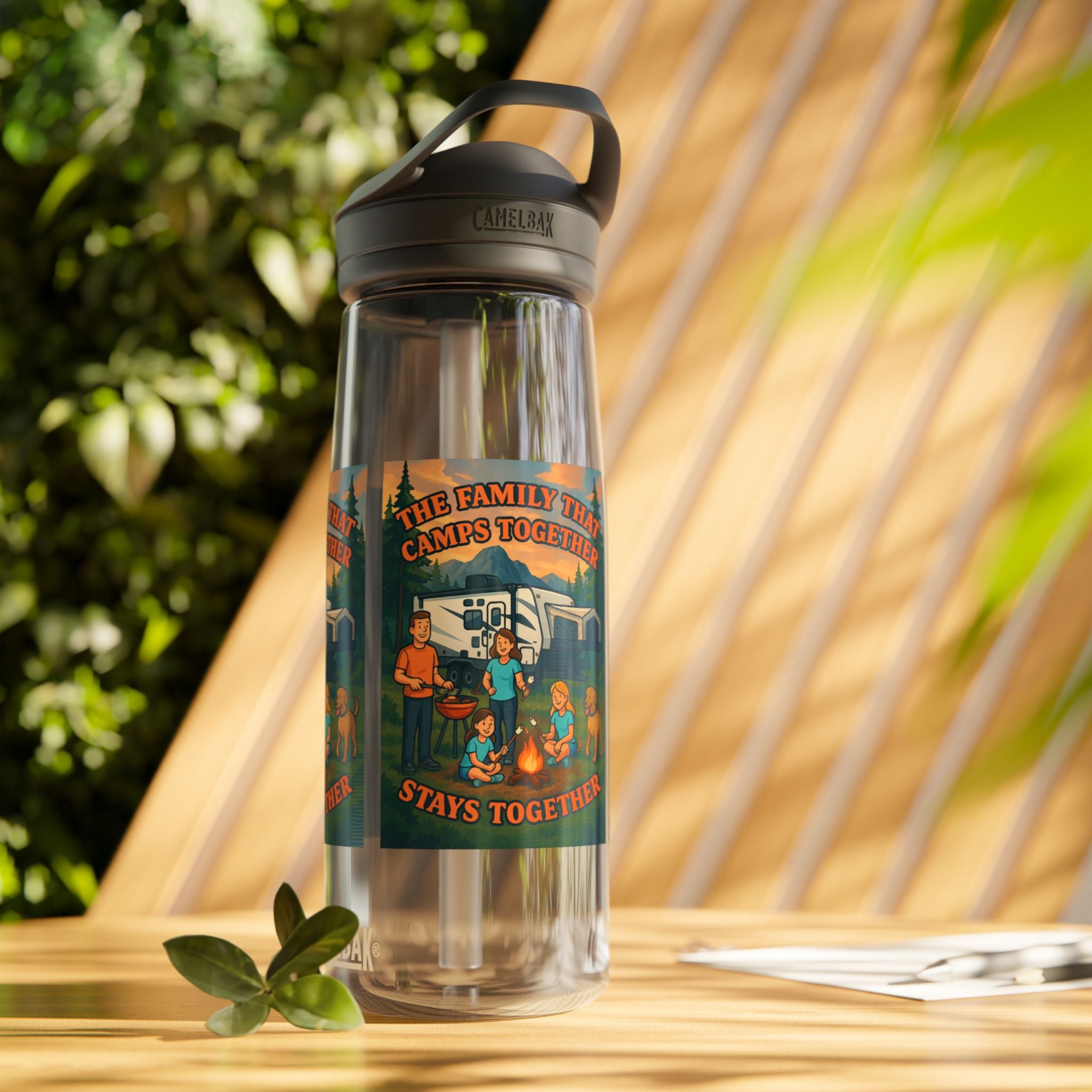 Family Camping Water Bottle, Outdoor Hydration Bottle, Eco-Friendly Gift, Adventure Accessory, Summer Camp Essential, Picnic Gear